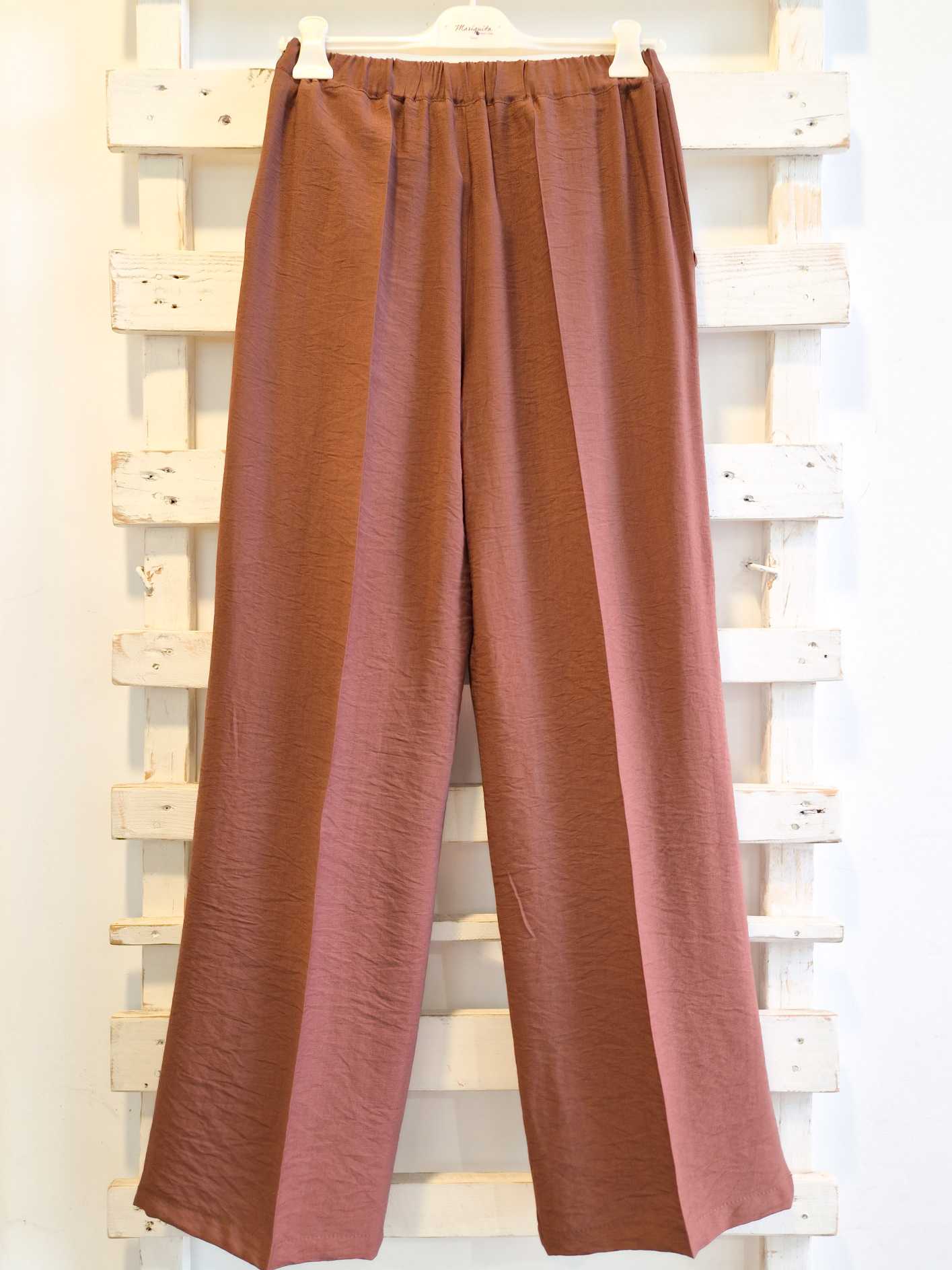 pantalone palazzo fluido - moro