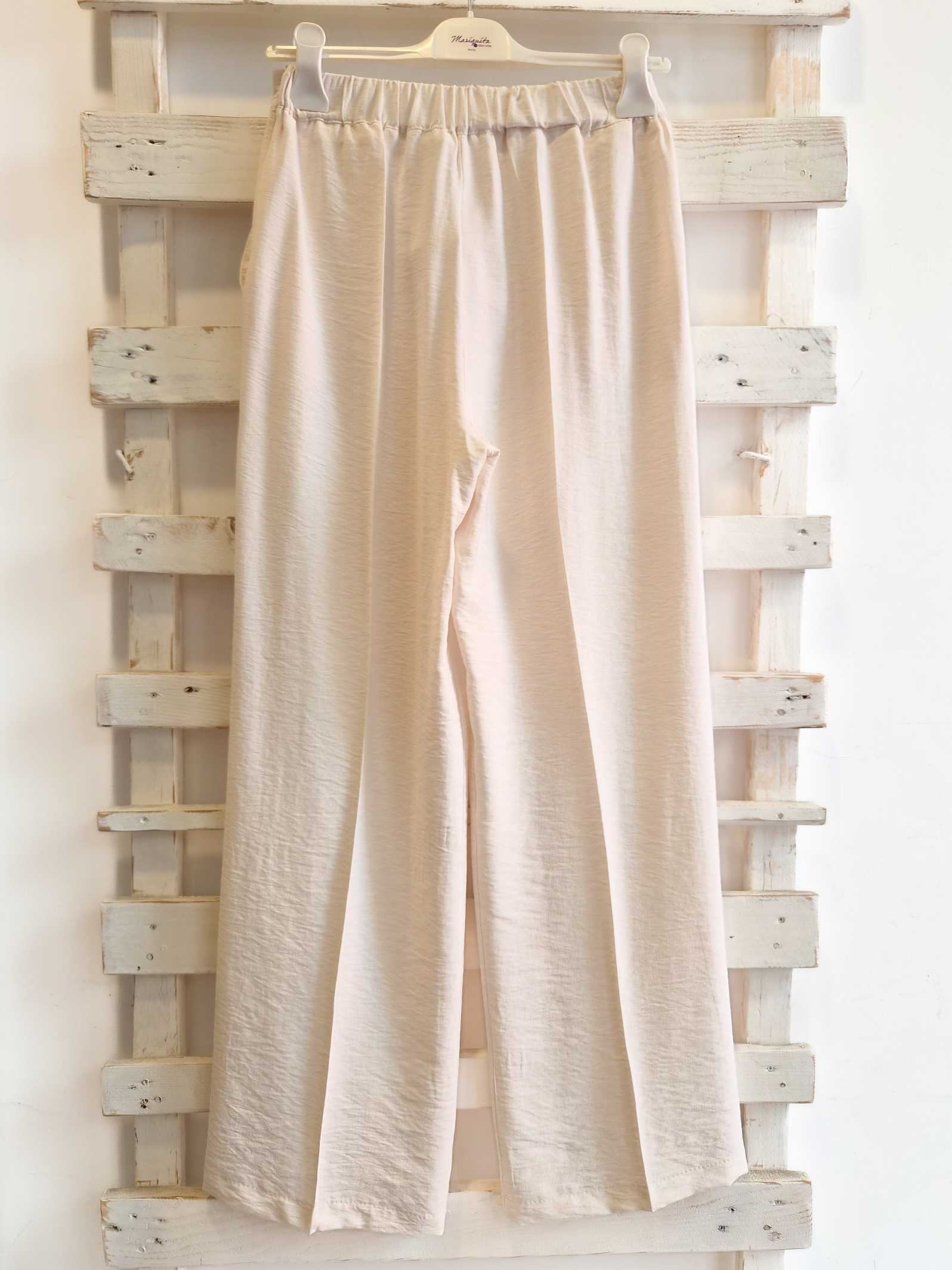 pantalone palazzo fluido - Burro