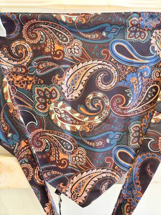 FOULARD TOP - DAMASCATO NERO