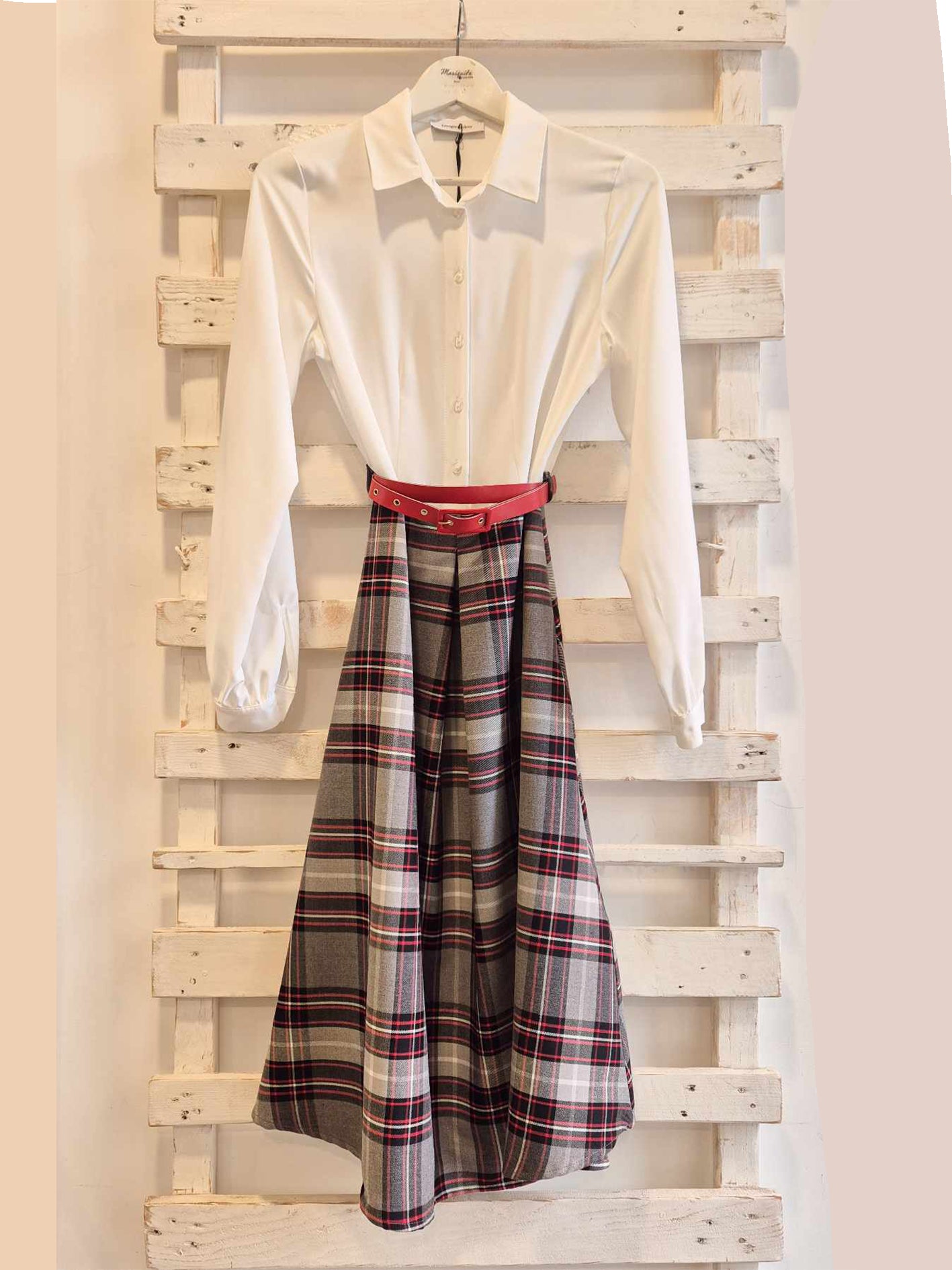 ABITO GONNA TARTAN - Grigio