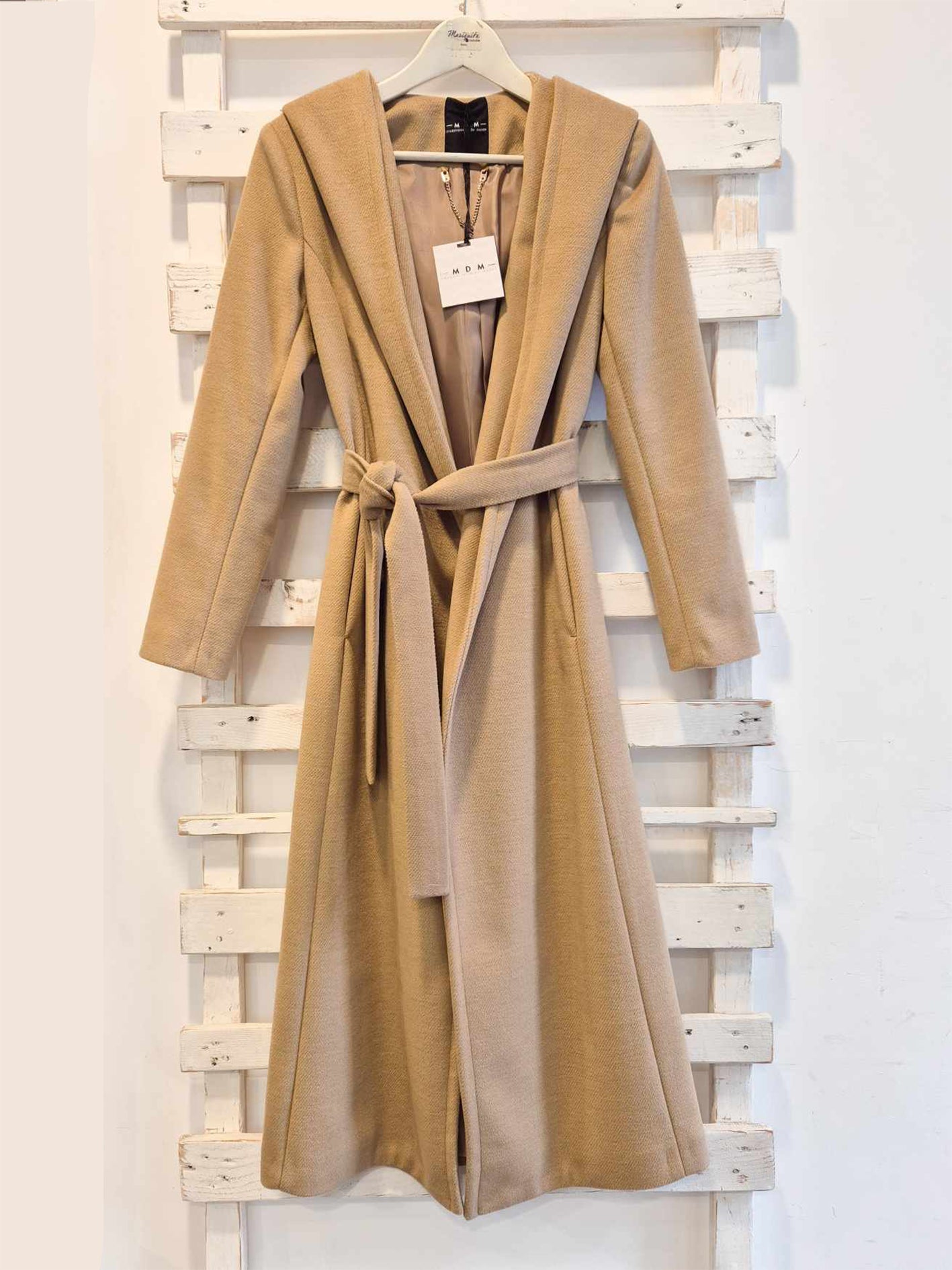 CAPPOTTO LUNGO CON CAPPUCCIO - Cammello