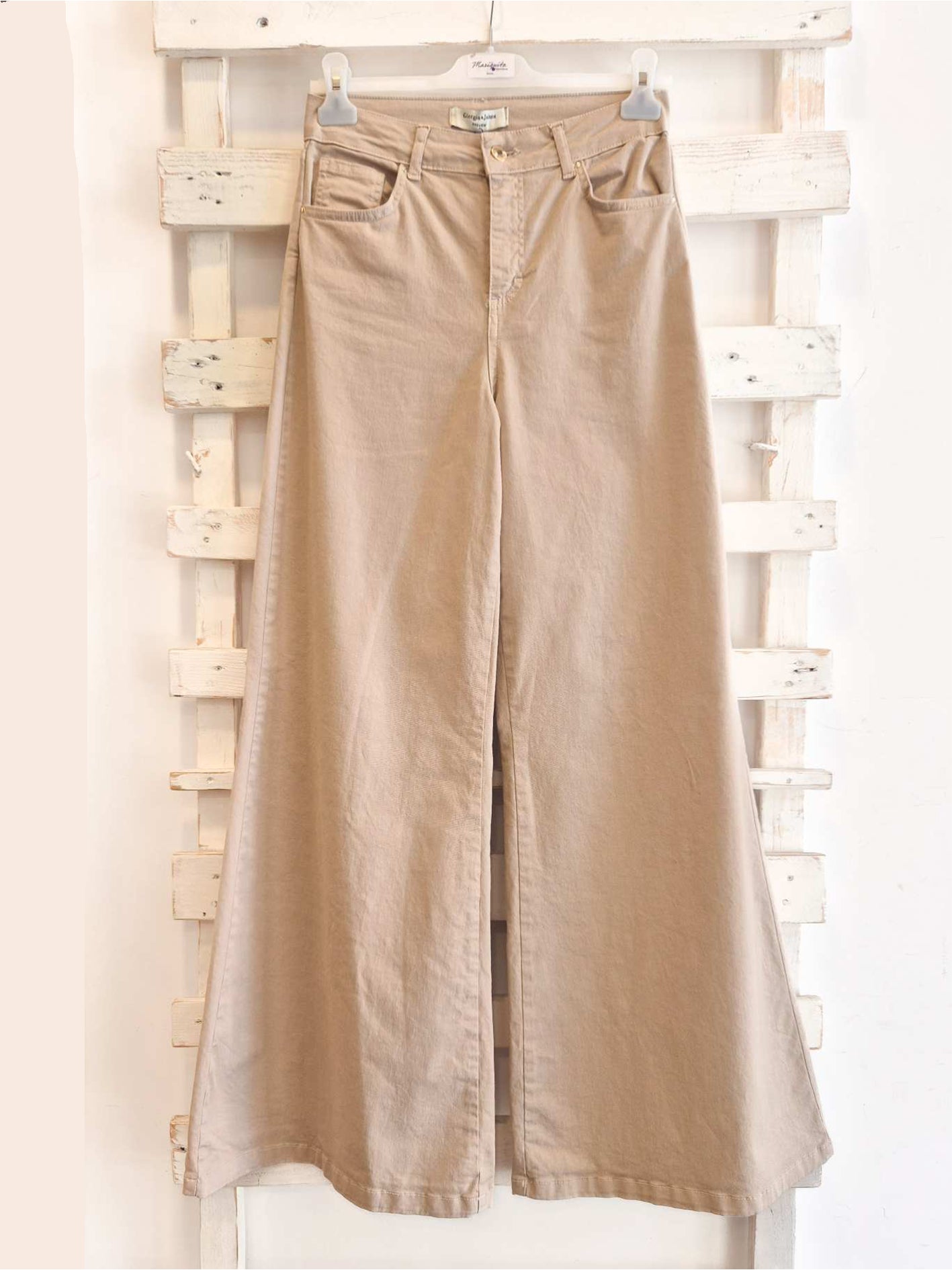 PANTALONE WIDE - sabbia