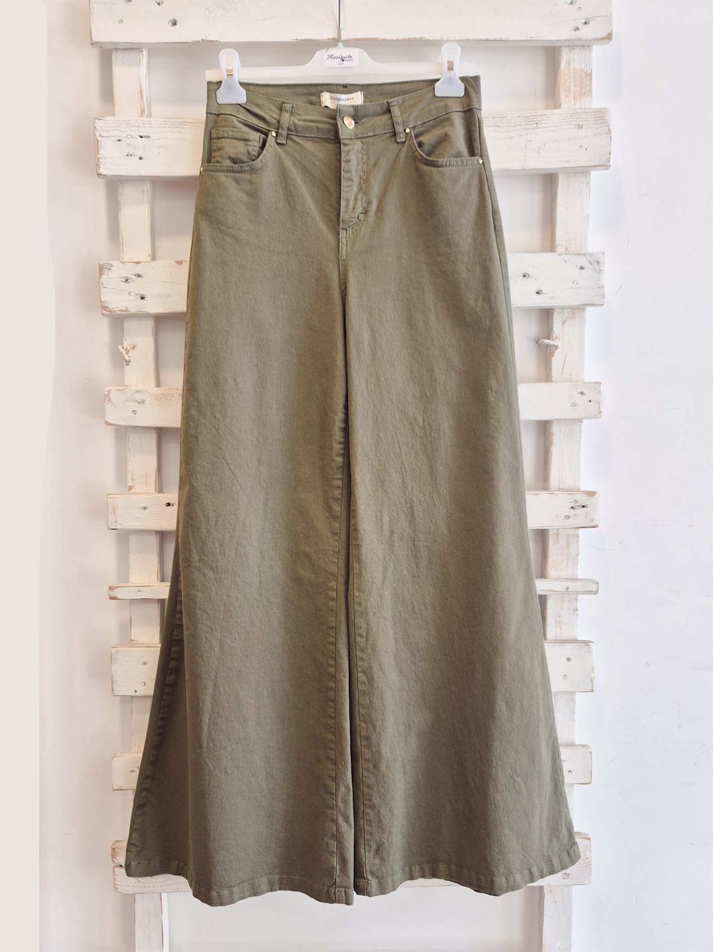 PANTALONE WIDE - militare