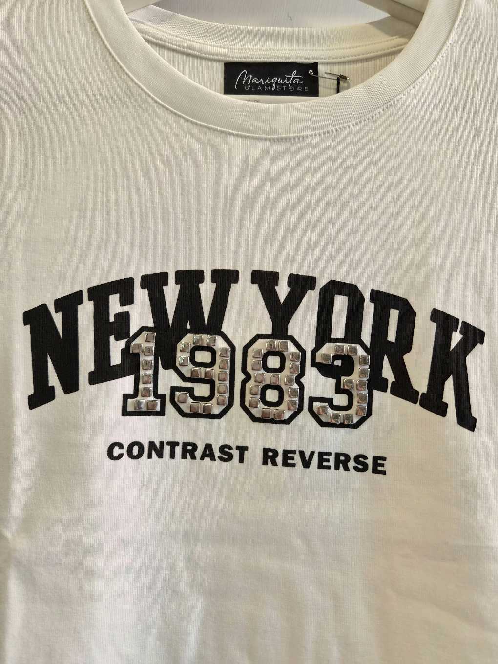 T-SHIRT NEW YORK - Bianco