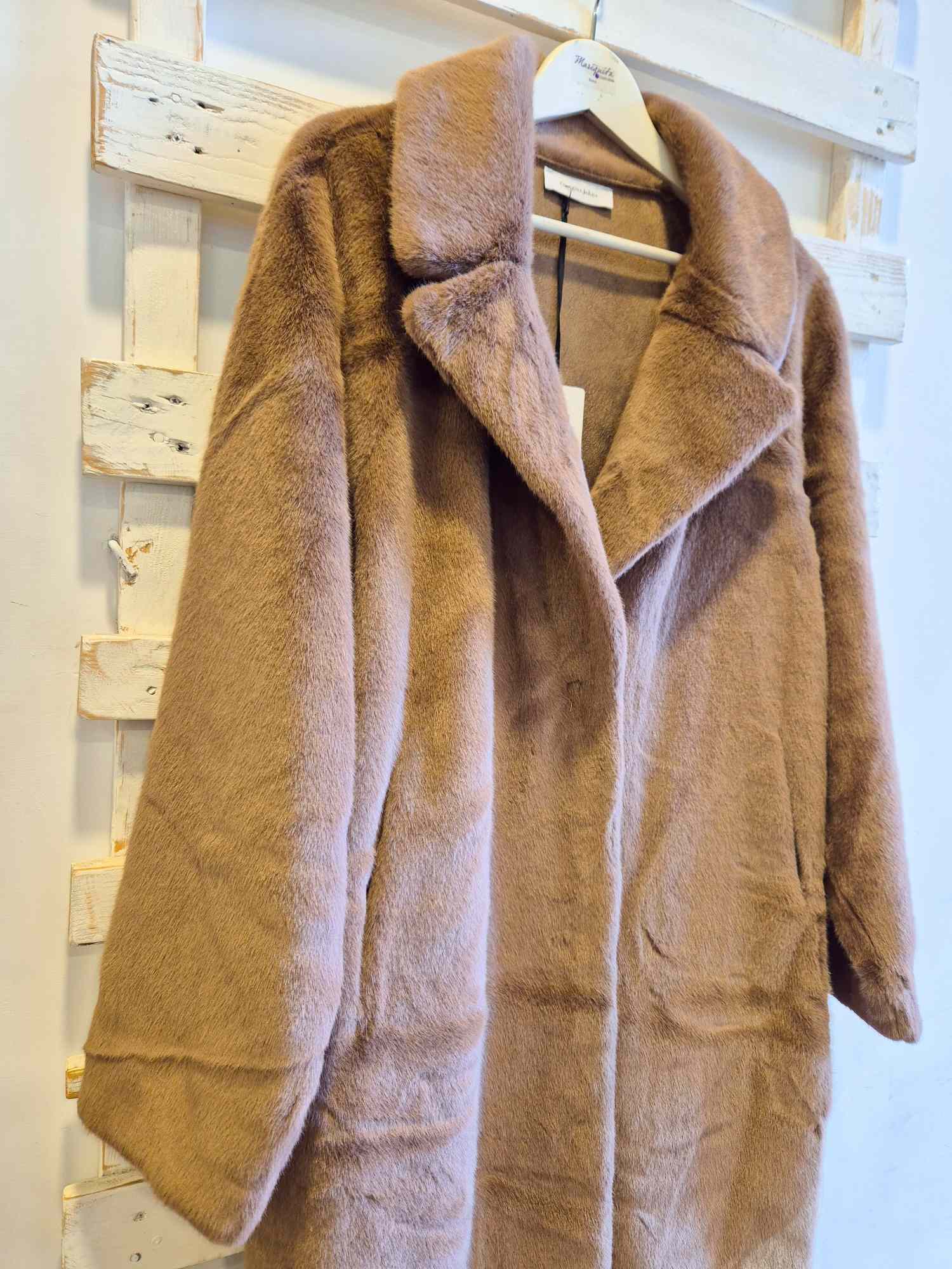 Cappotto pelliccia Over - Taupe