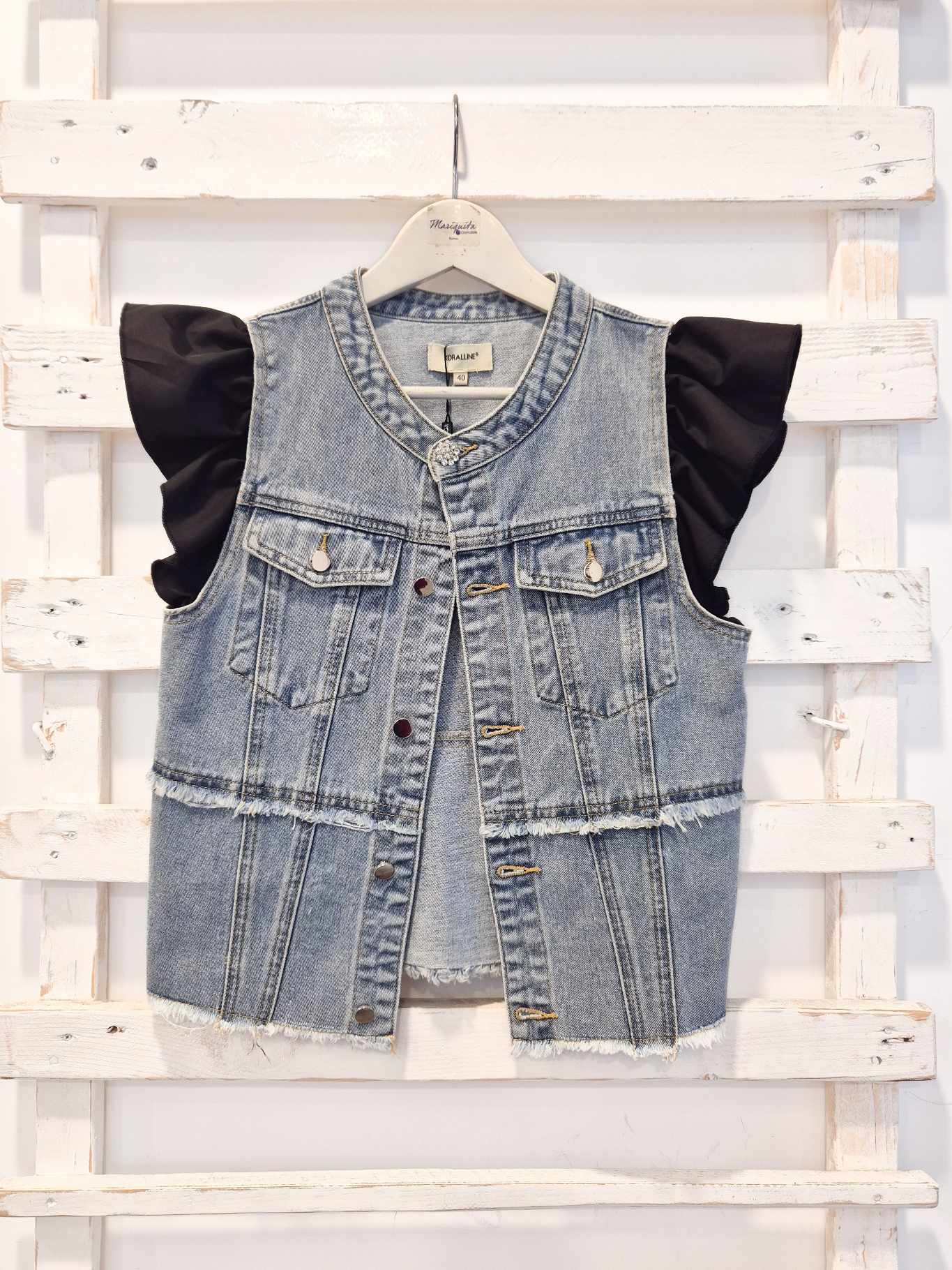 GILET IN DENIM - denim