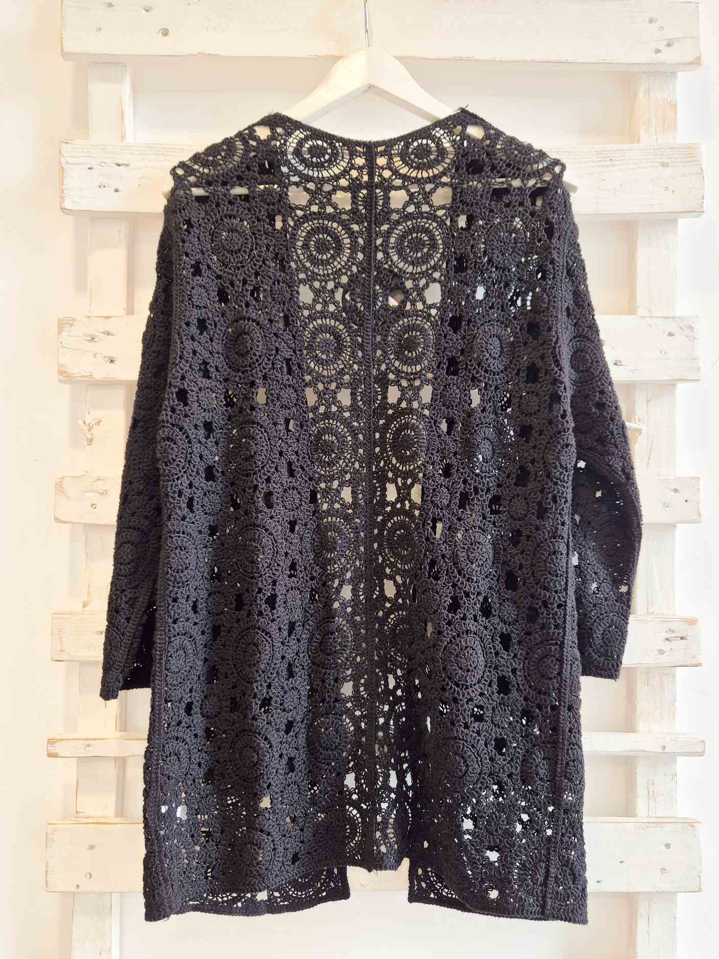 KIMONO CROCHET - nero