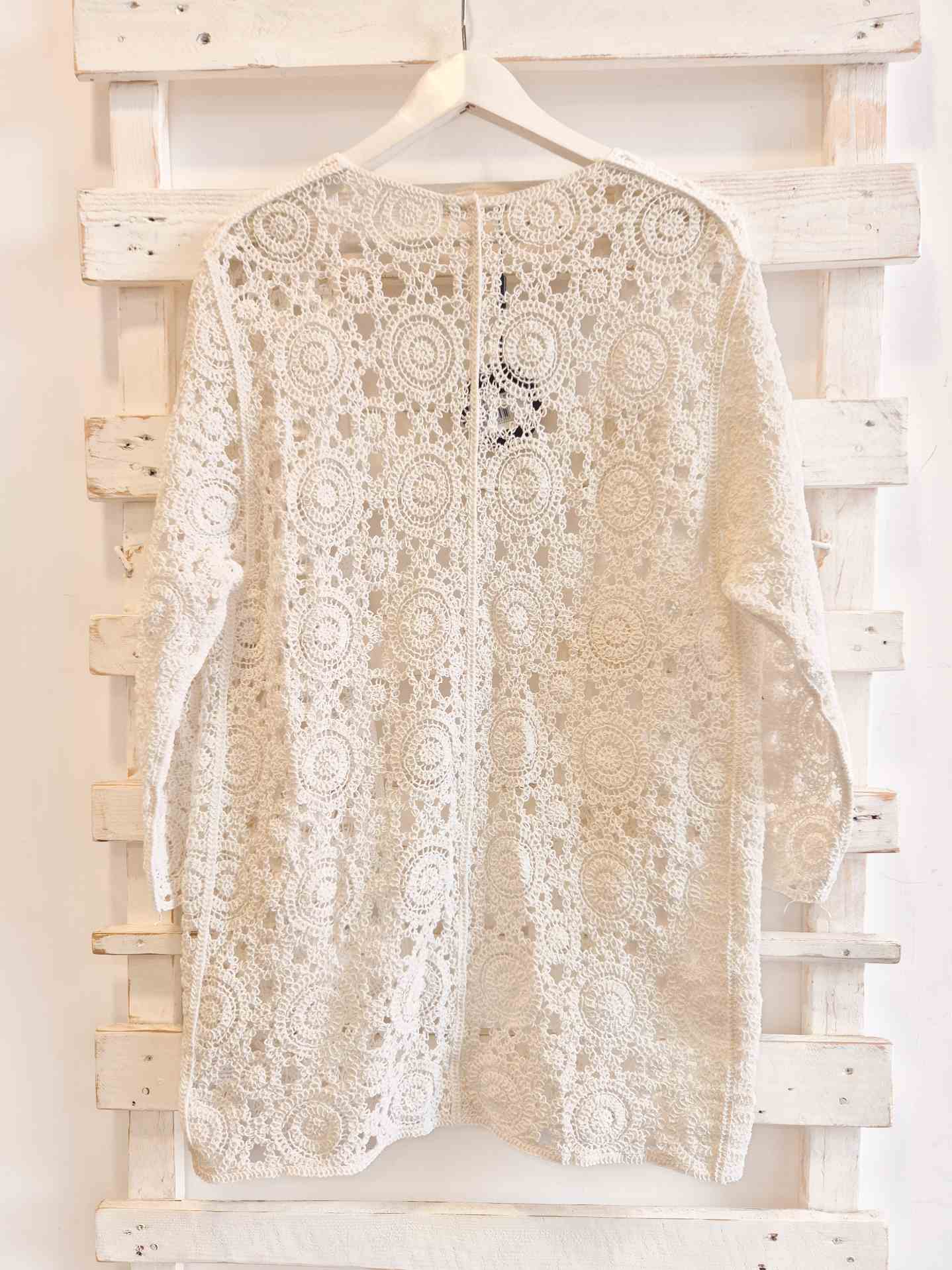 KIMONO CROCHET - Bianco