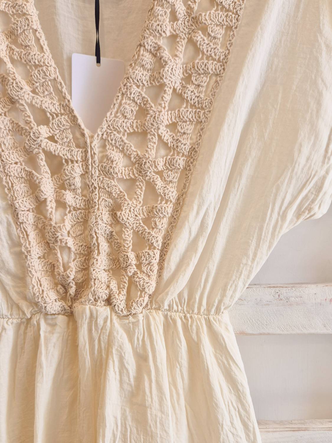 ABITO CORTO 100% COTONE - panna