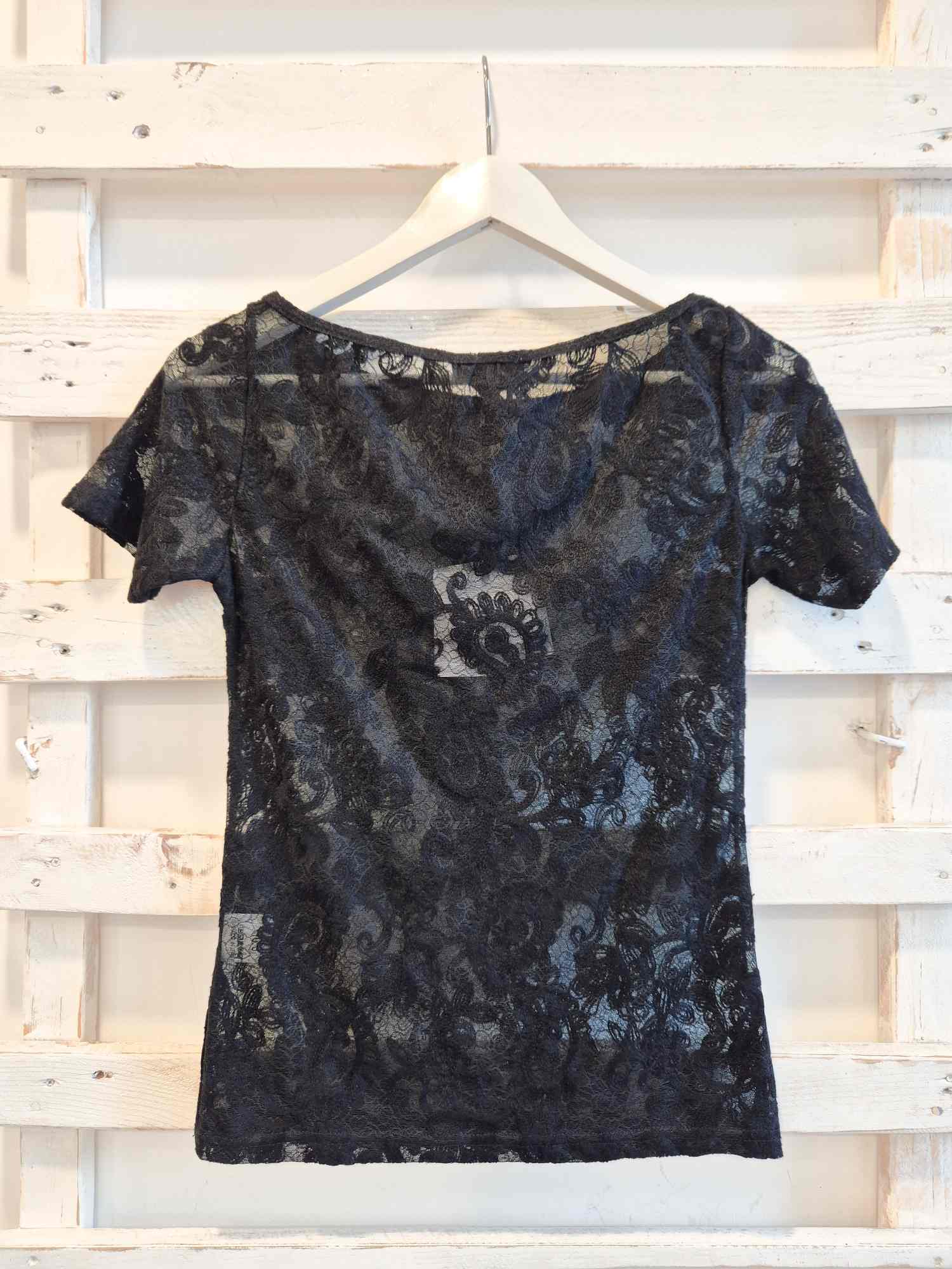 T-SHIRT PIZZO - nero