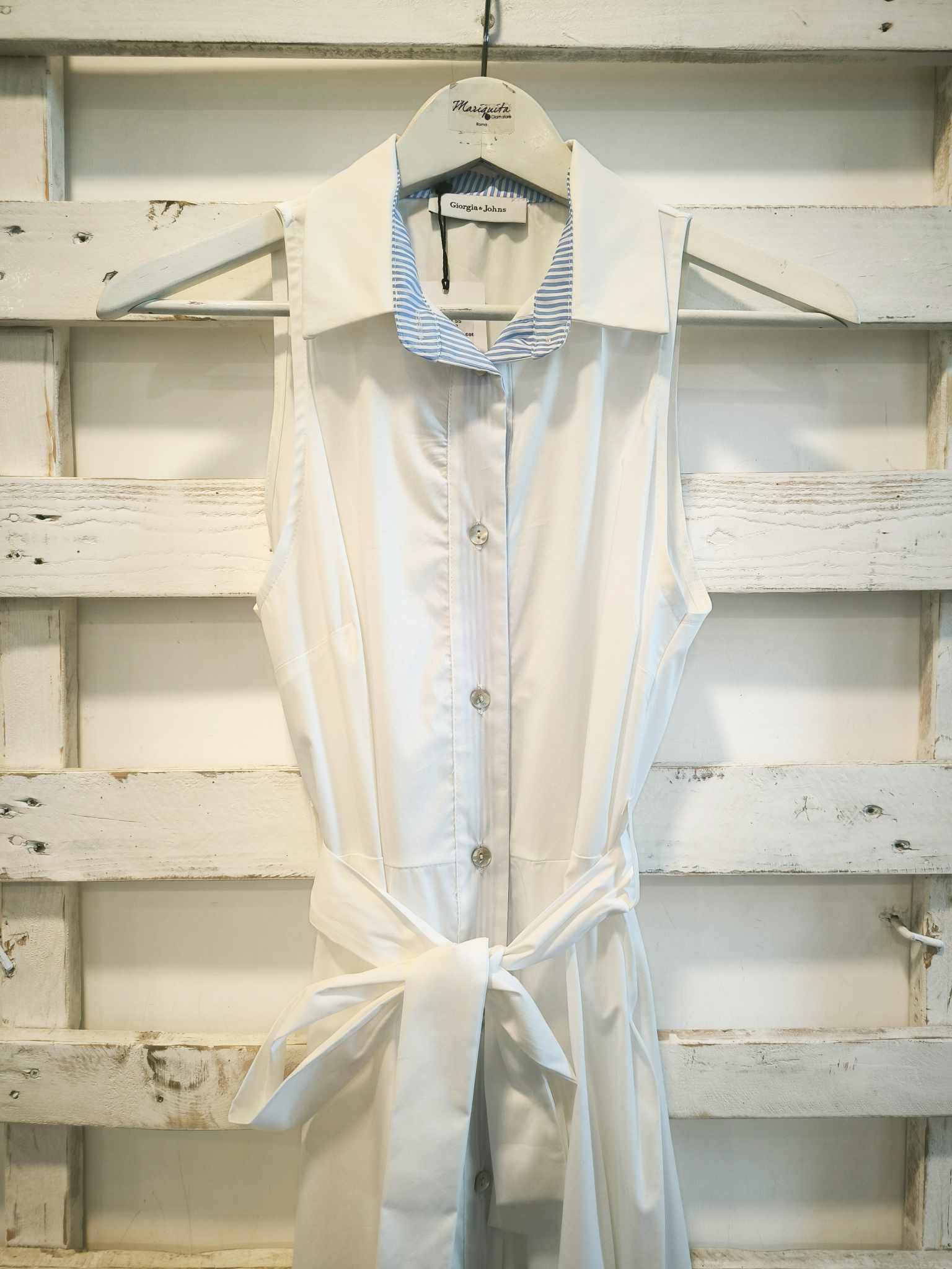 abito chemisier - Bianco