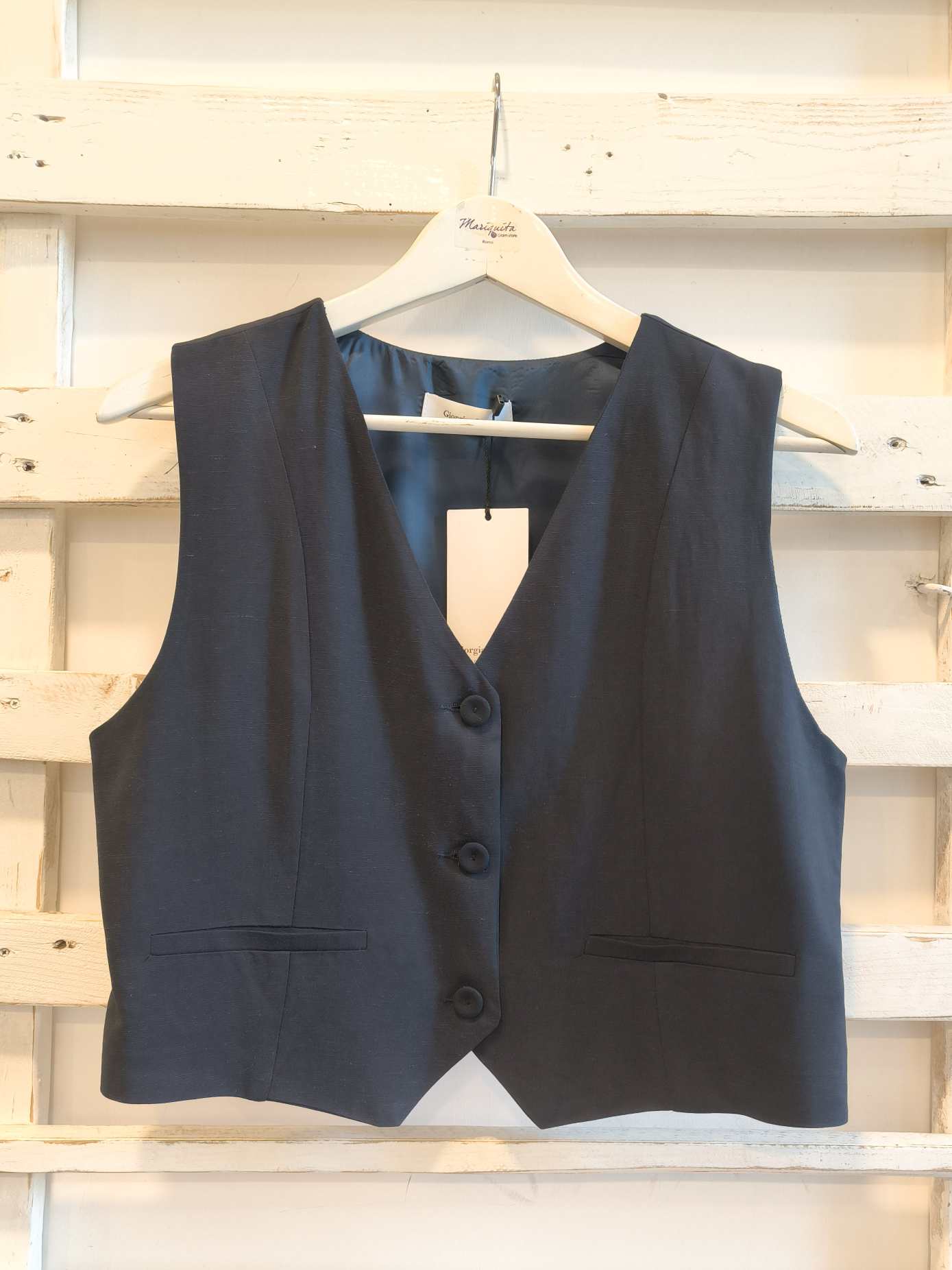 GILET CORTO - blu