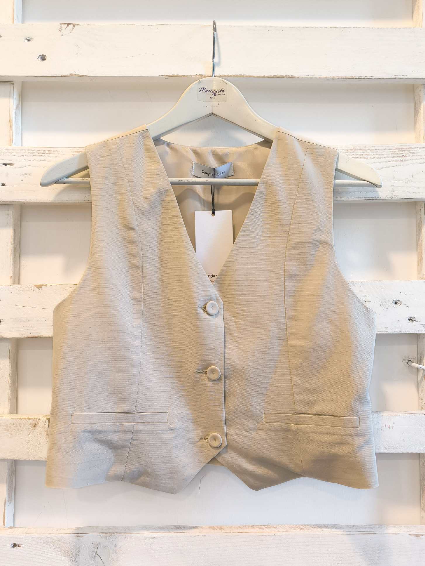 GILET CORTO - beige