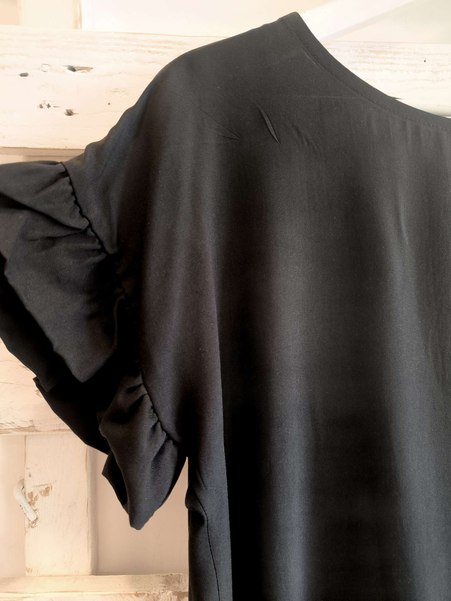 BLUSA MANICA VOLATS - nero