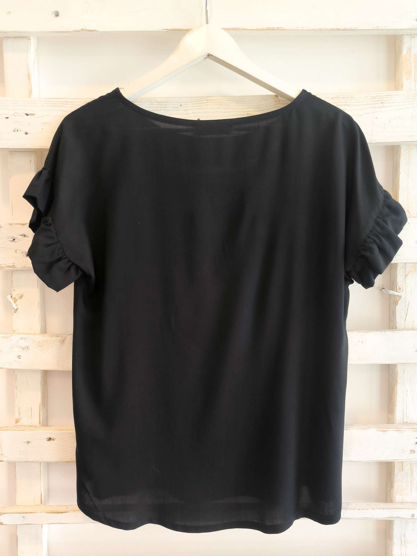 BLUSA MANICA VOLATS - nero