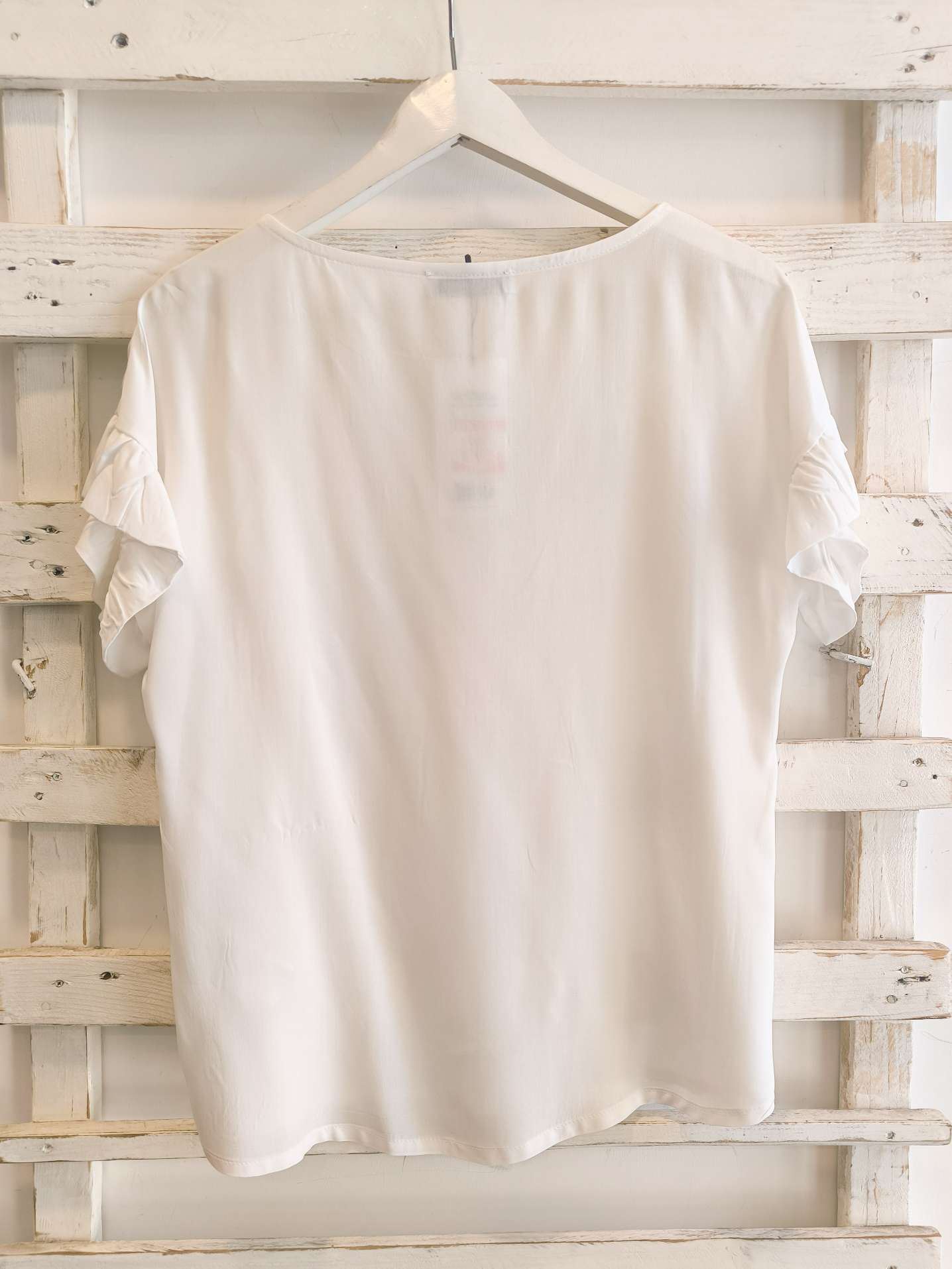 BLUSA MANICA VOLATS - Bianco