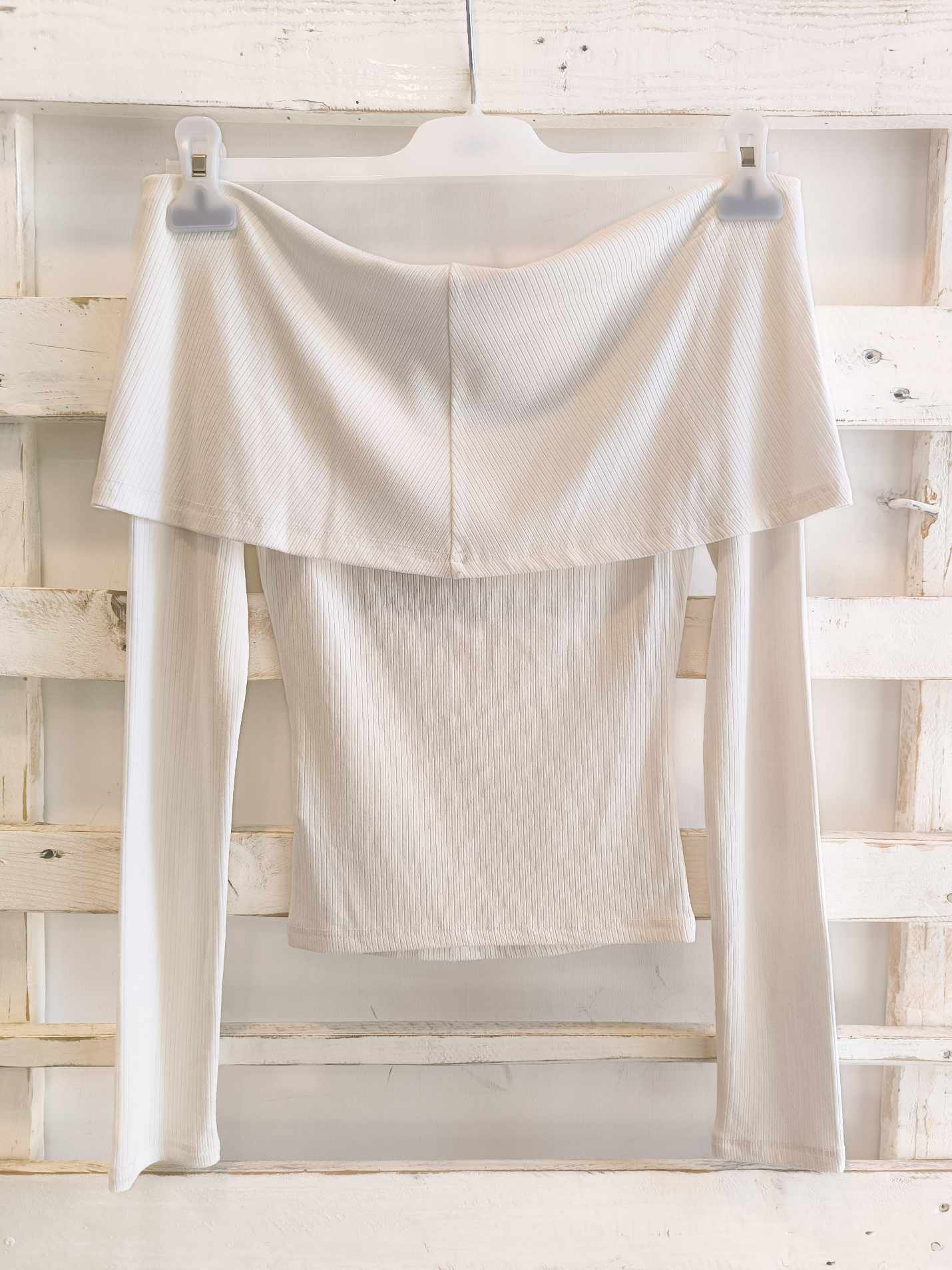 MAGLIA SPALLA SCESA - WHITE