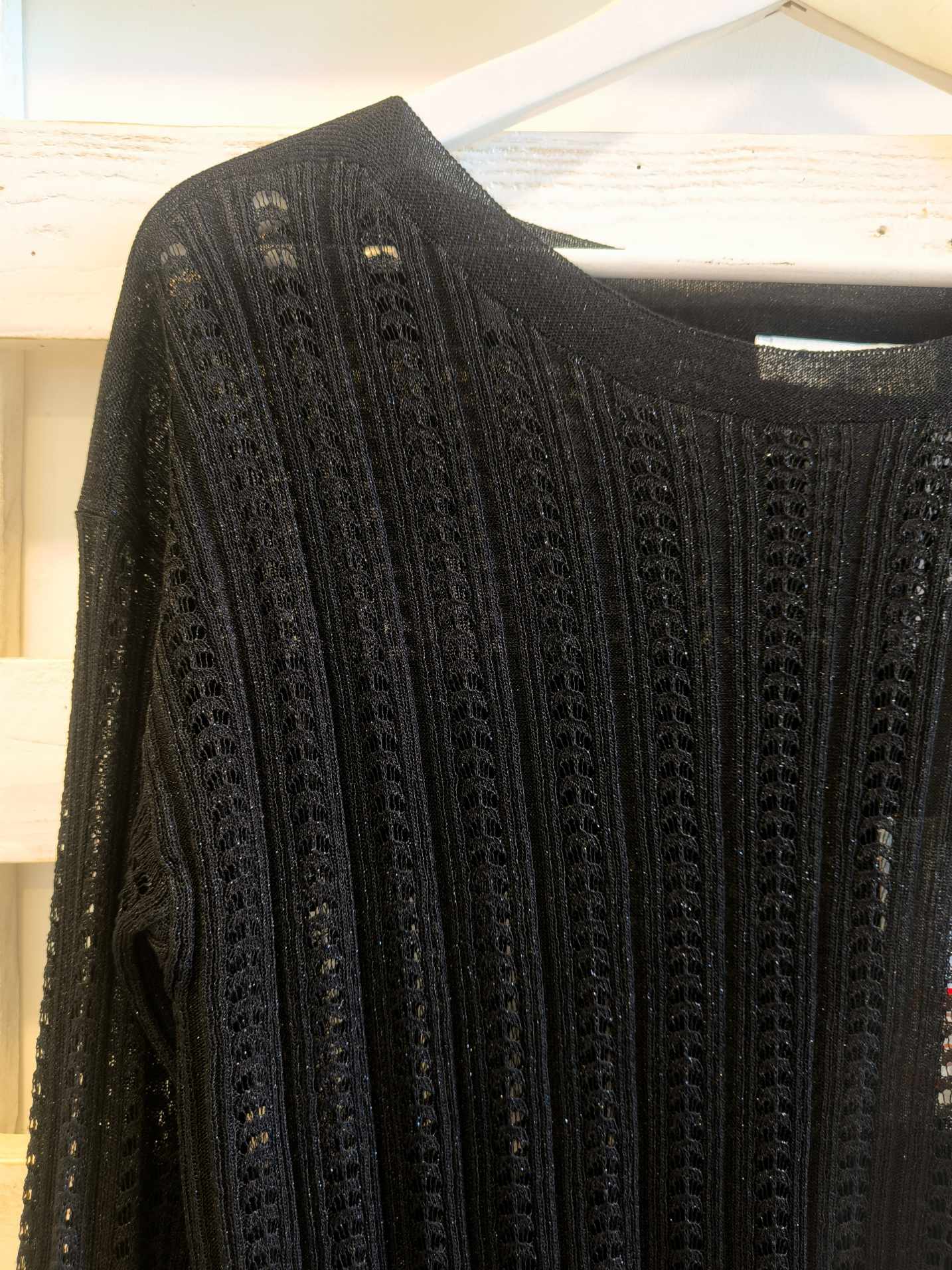 MAGLIA OPENWORK - nero