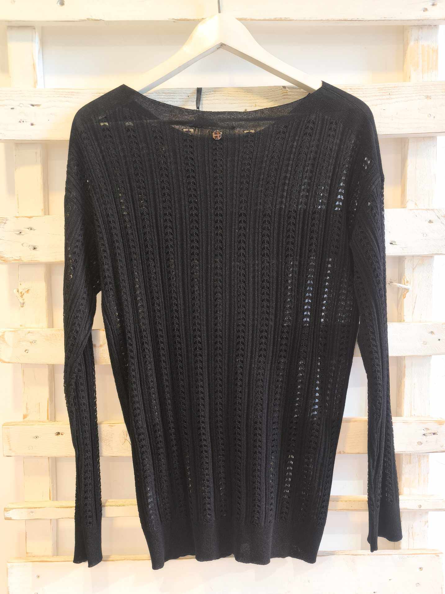 MAGLIA OPENWORK - nero