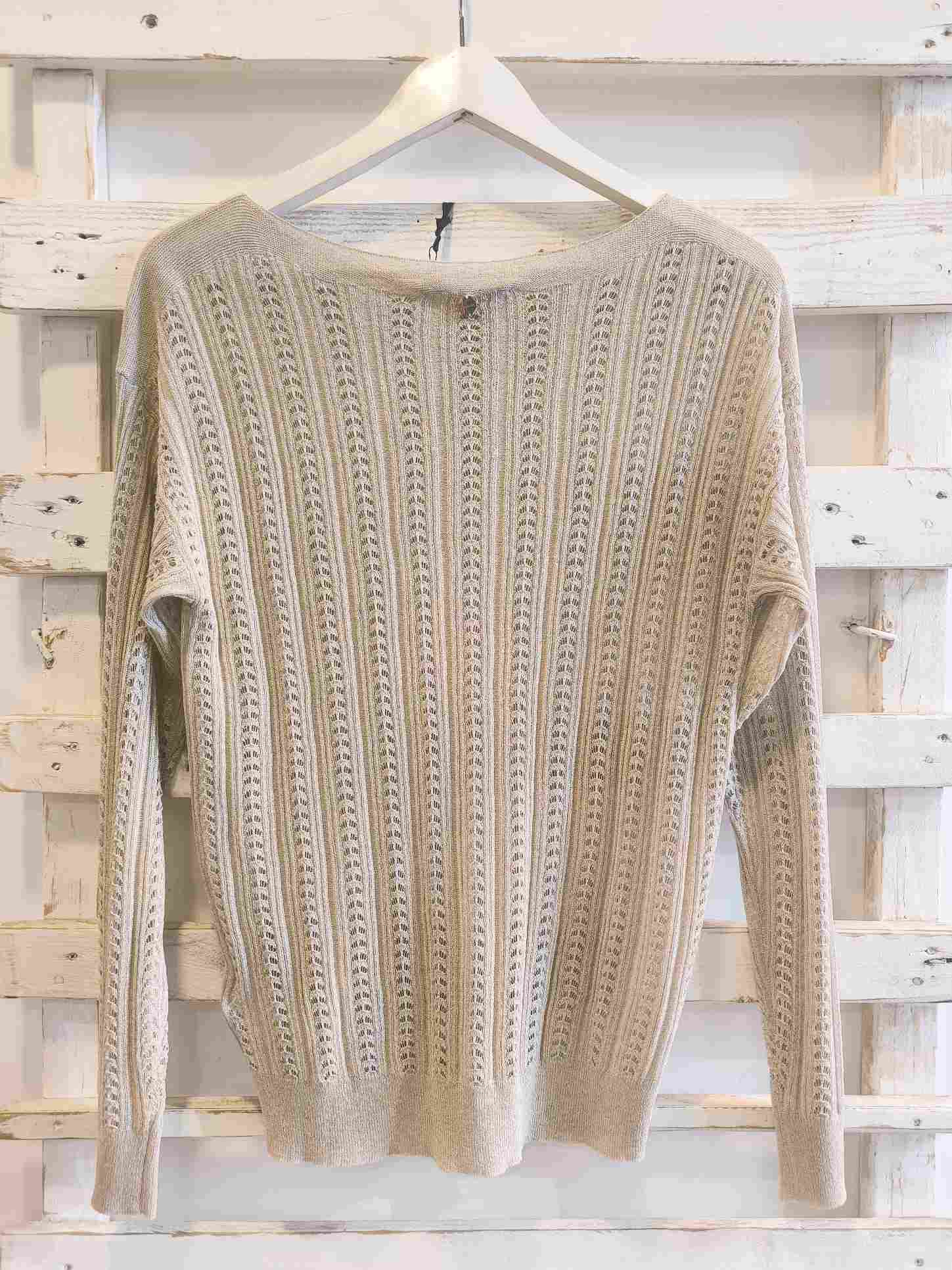 MAGLIA OPENWORK - champagne