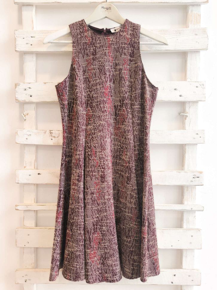 ABITO CORTO TWEED - BORGOGNA