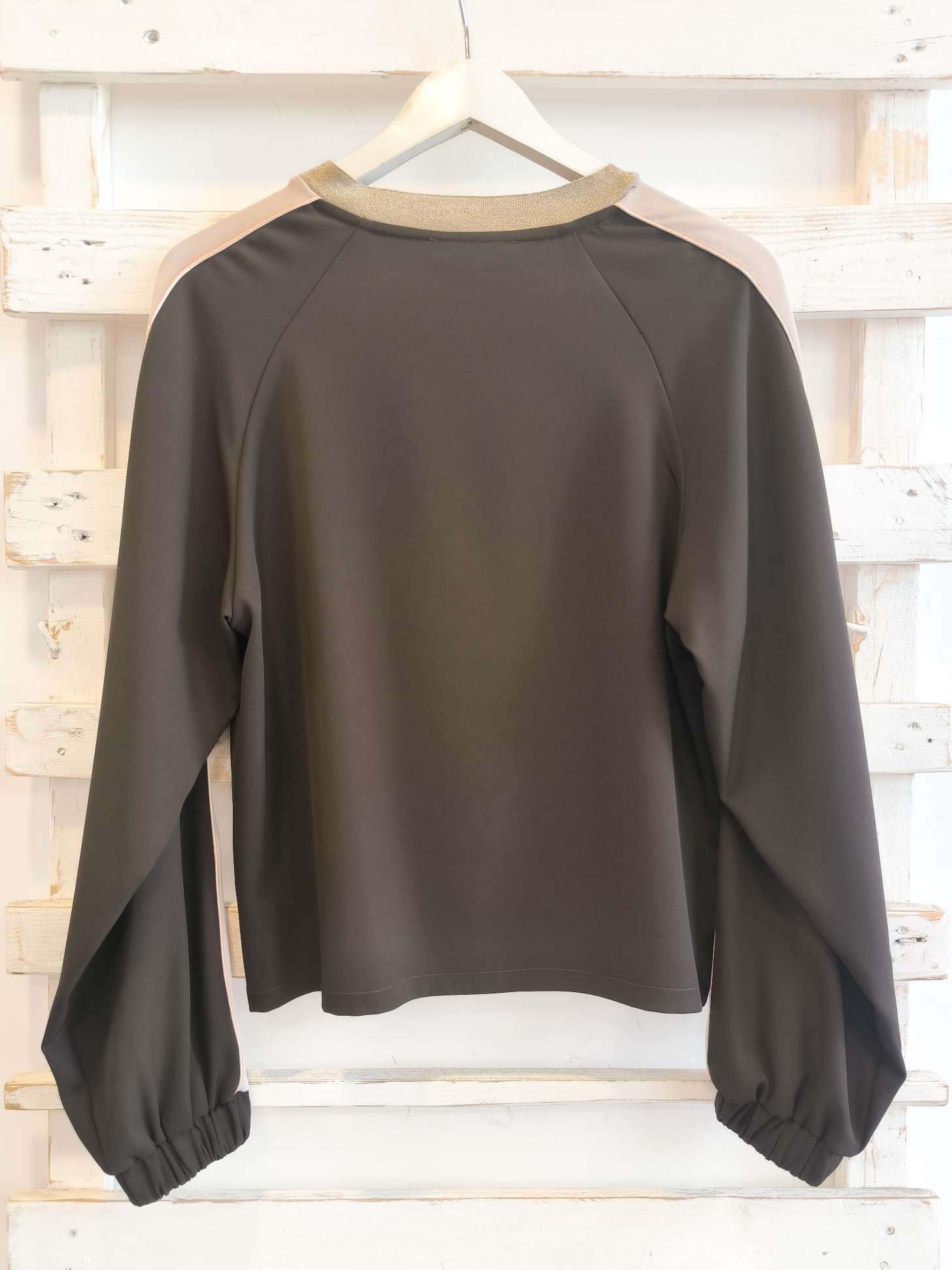 FELPA BANDA LATERALE - CIOCCOLATA