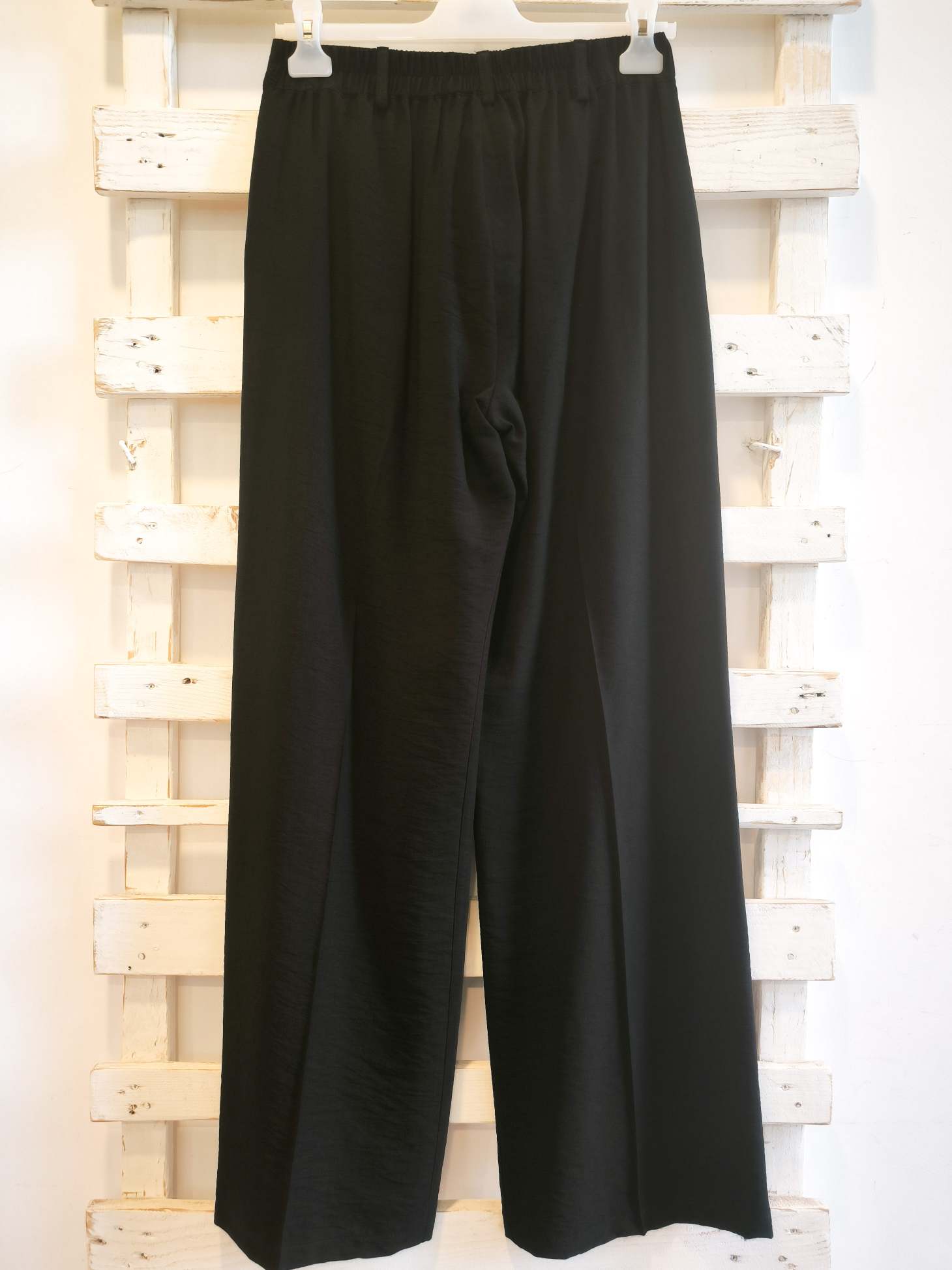 pantalone tessuto mosso - nero