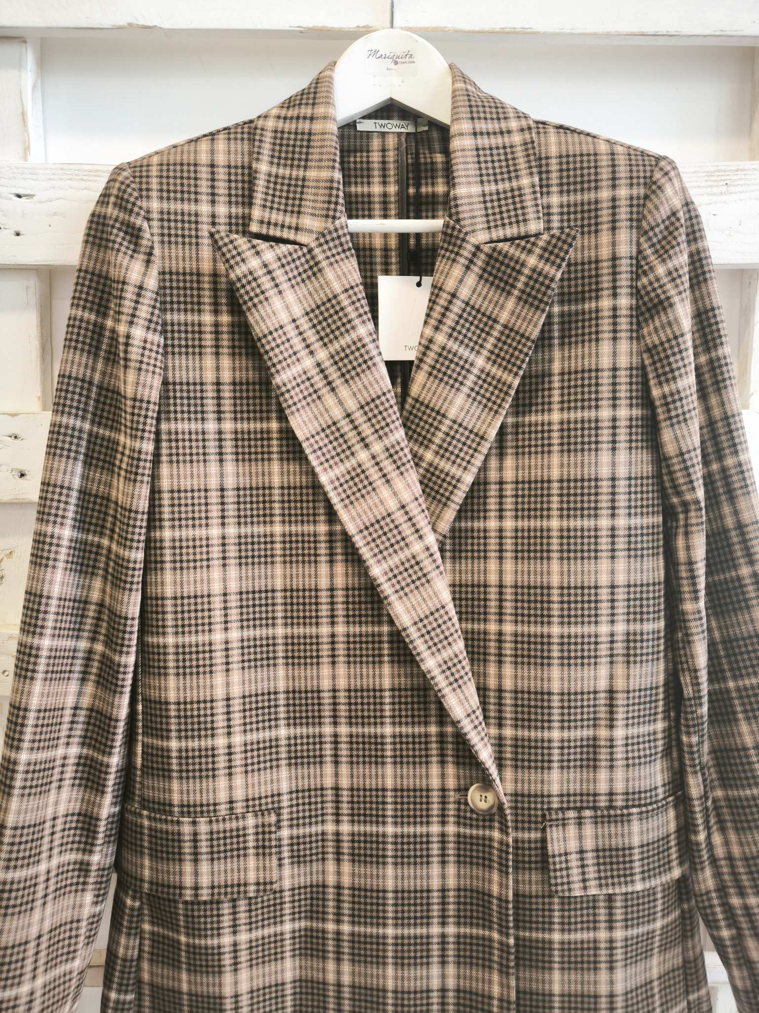 GIACCA UN BOTTONE - CHECK MOKA