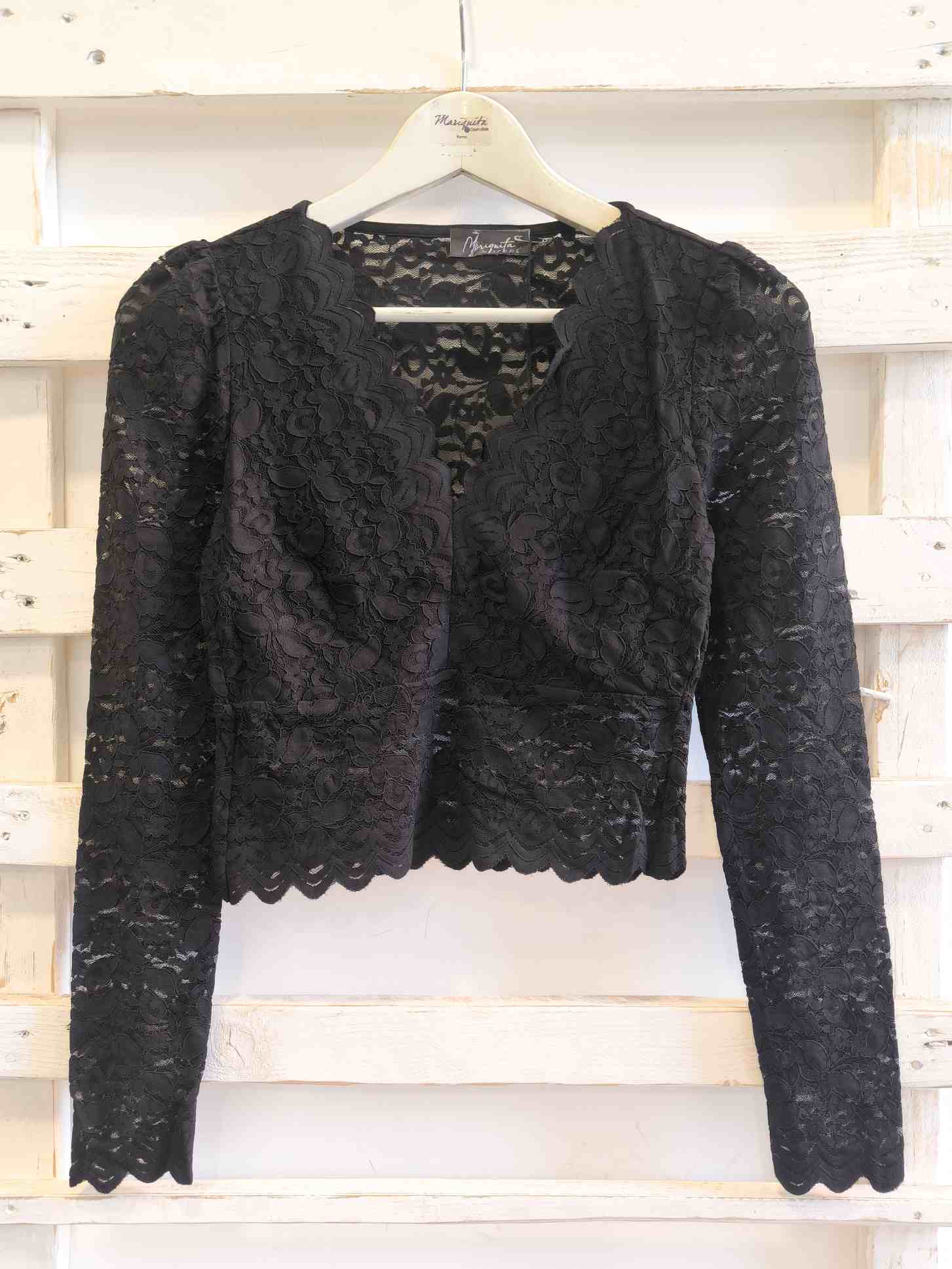 maglia pizzo - Nero/nero