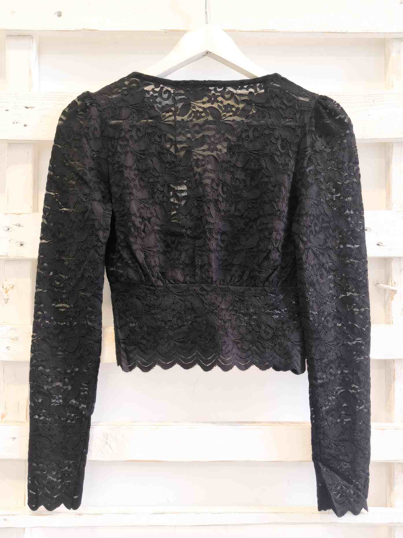 maglia pizzo - Nero/nero