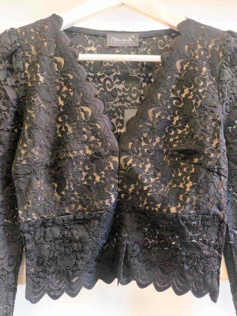 maglia pizzo - Nero/nude