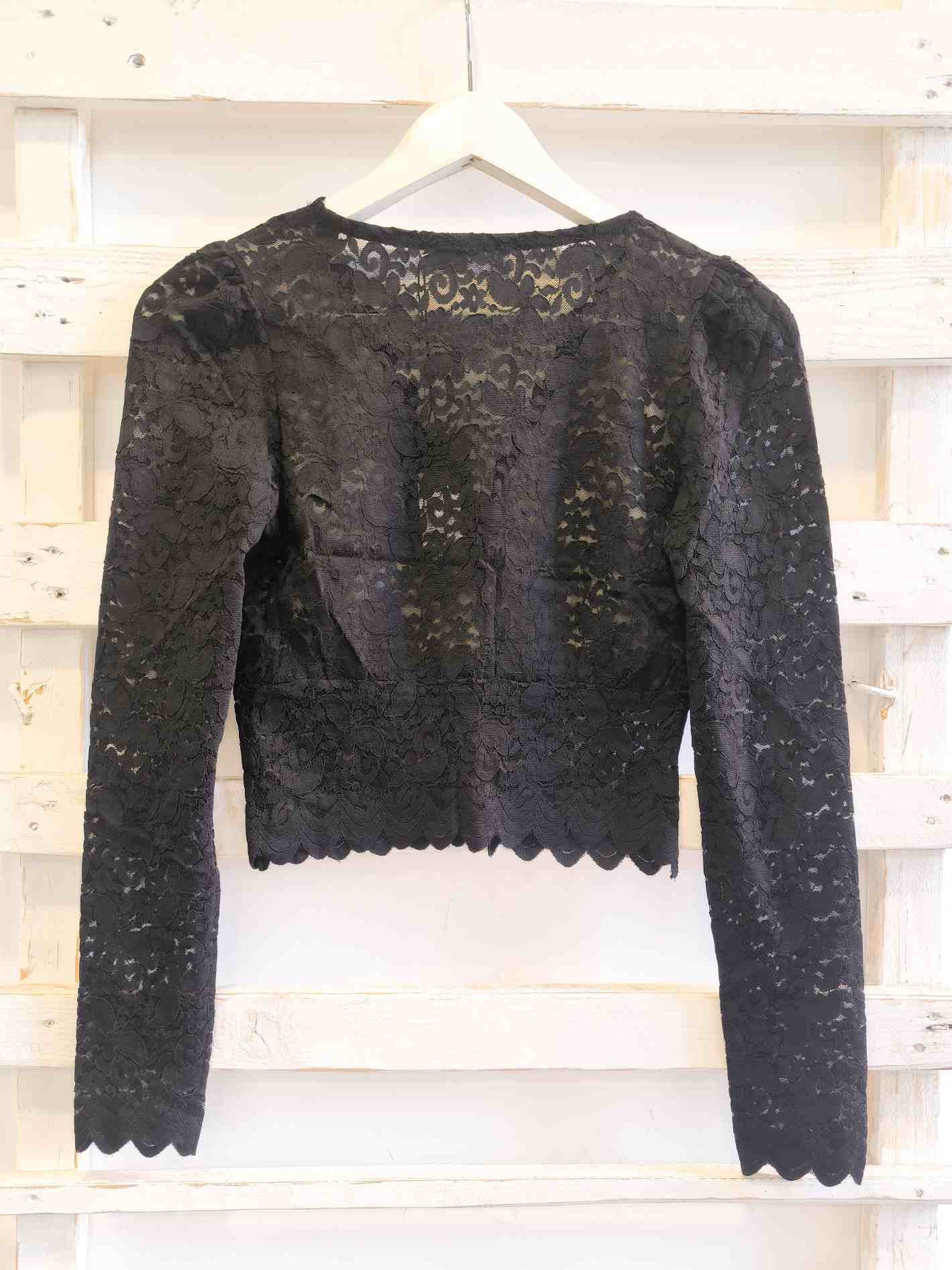 maglia pizzo - Nero/nude