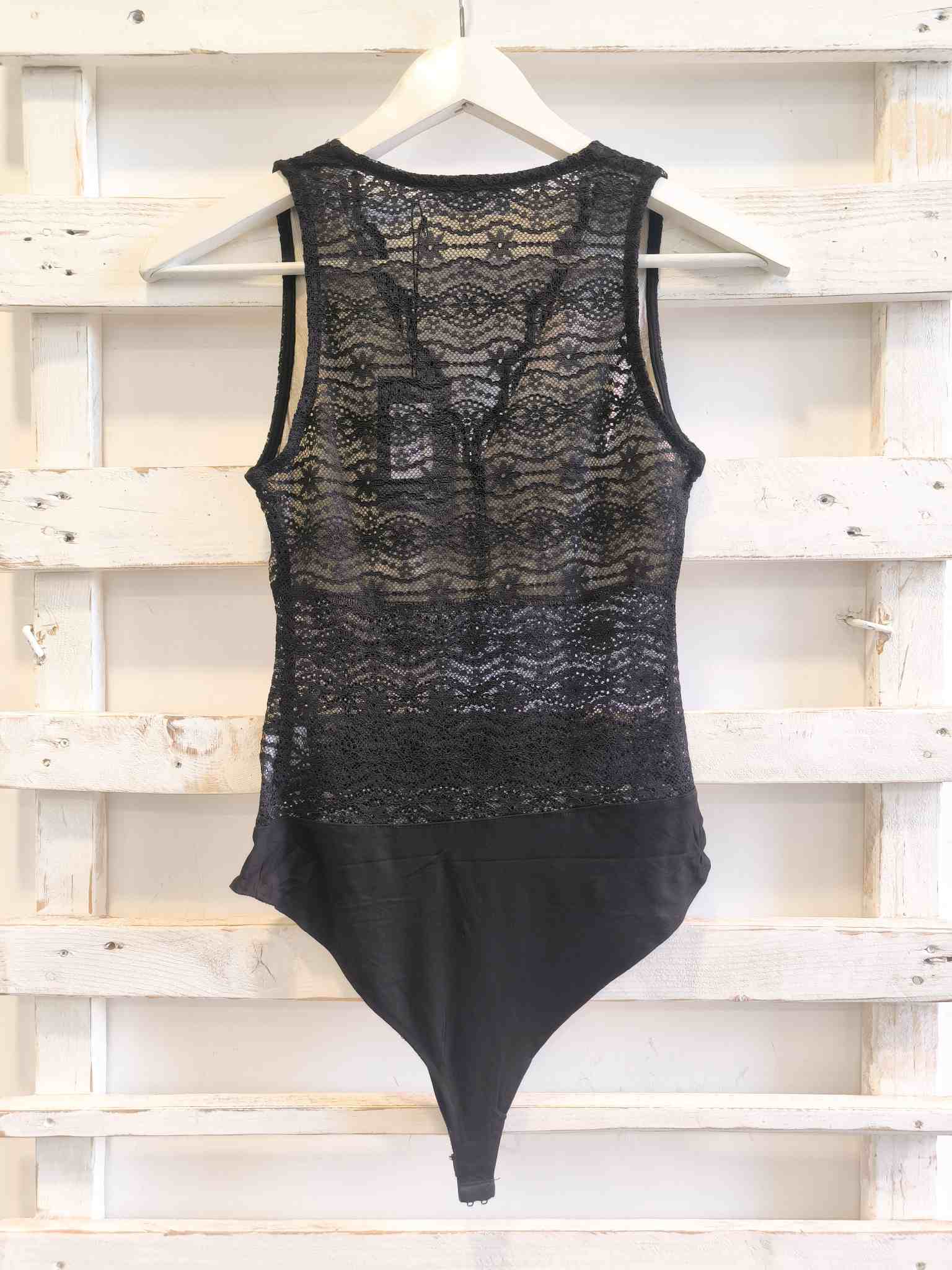 body pizzo - Nero/nude