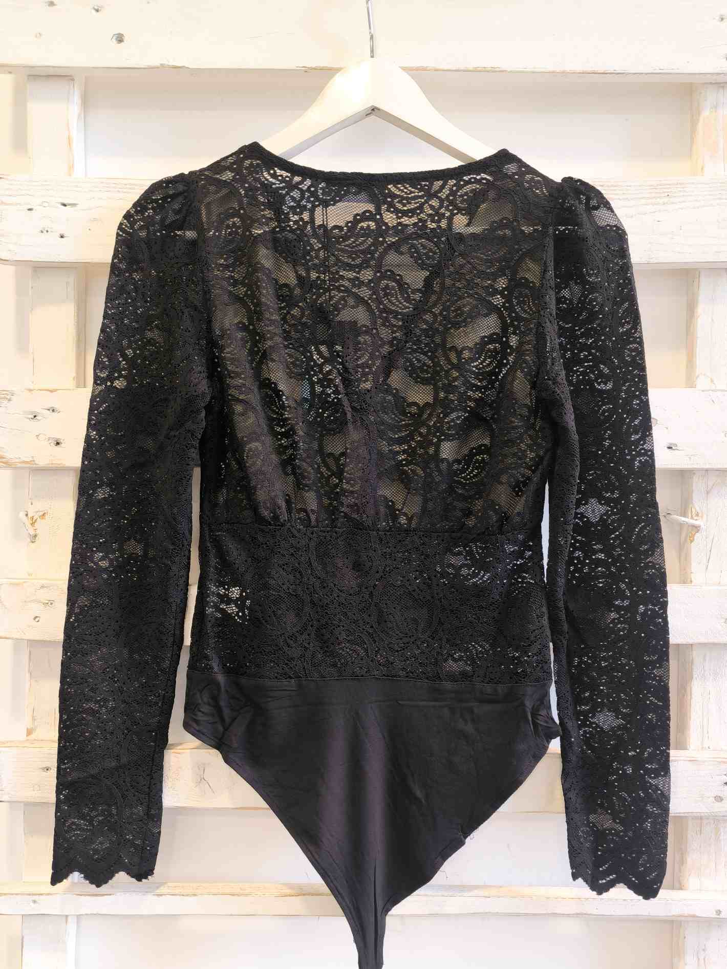 body pizzo - Nero/nude