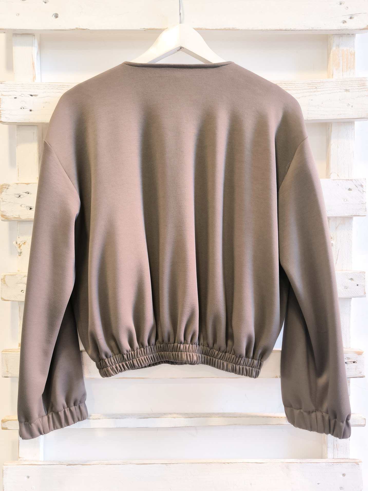 BOMBER IN FELPA - Mocha
