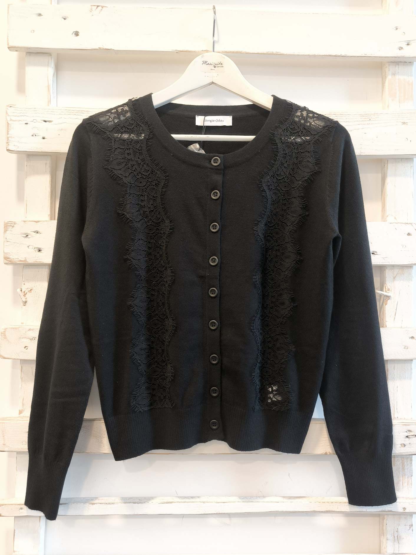 CARDIGAN INSERTI - nero