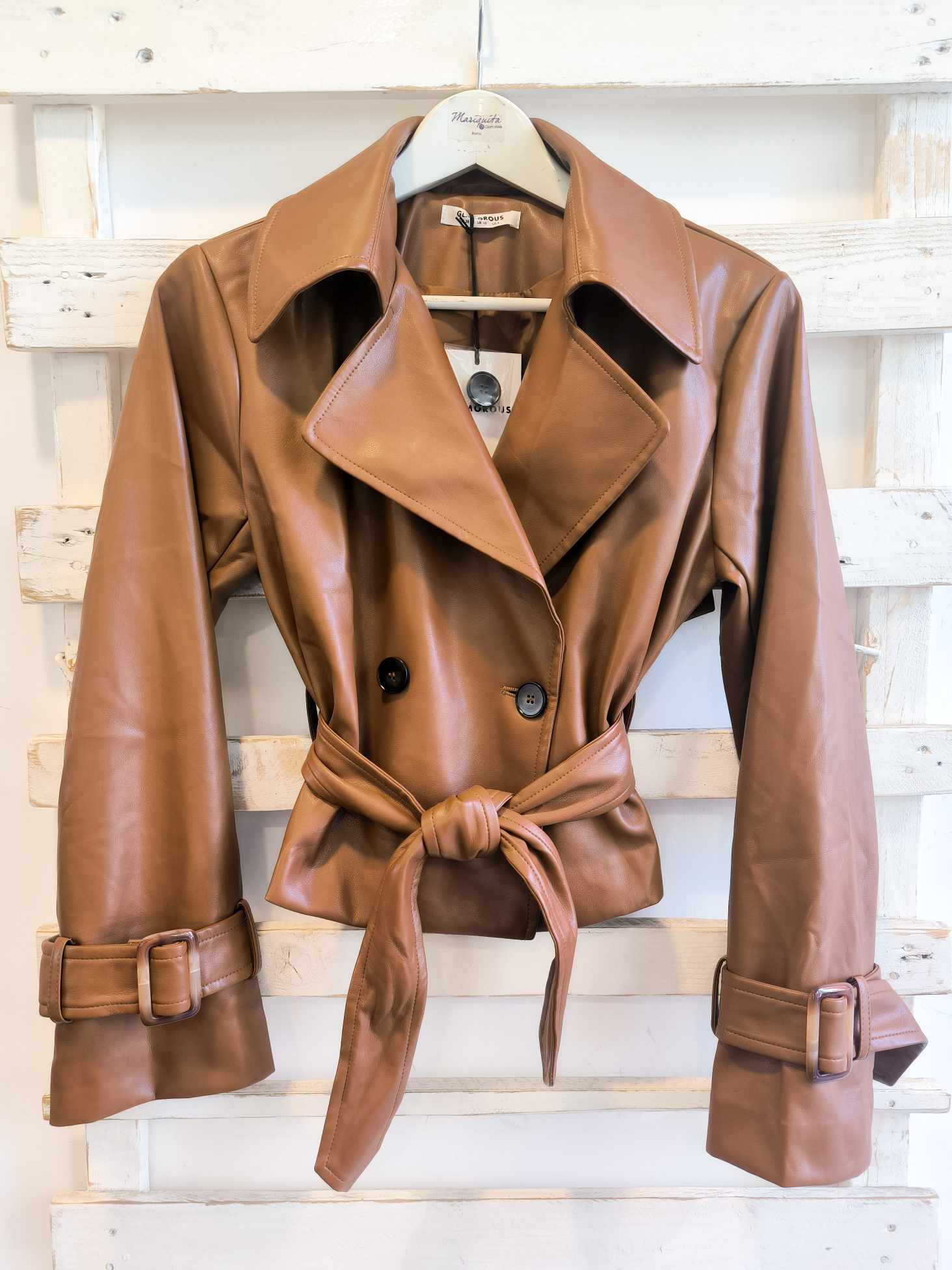 CROP JACKET - Castagna