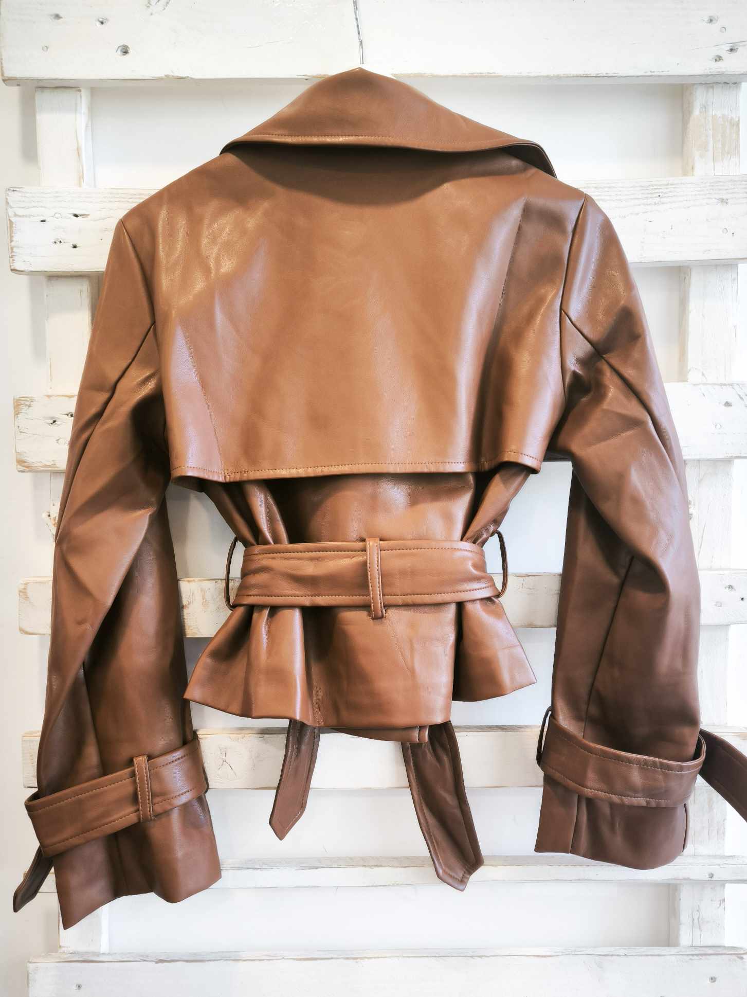 CROP JACKET - Castagna