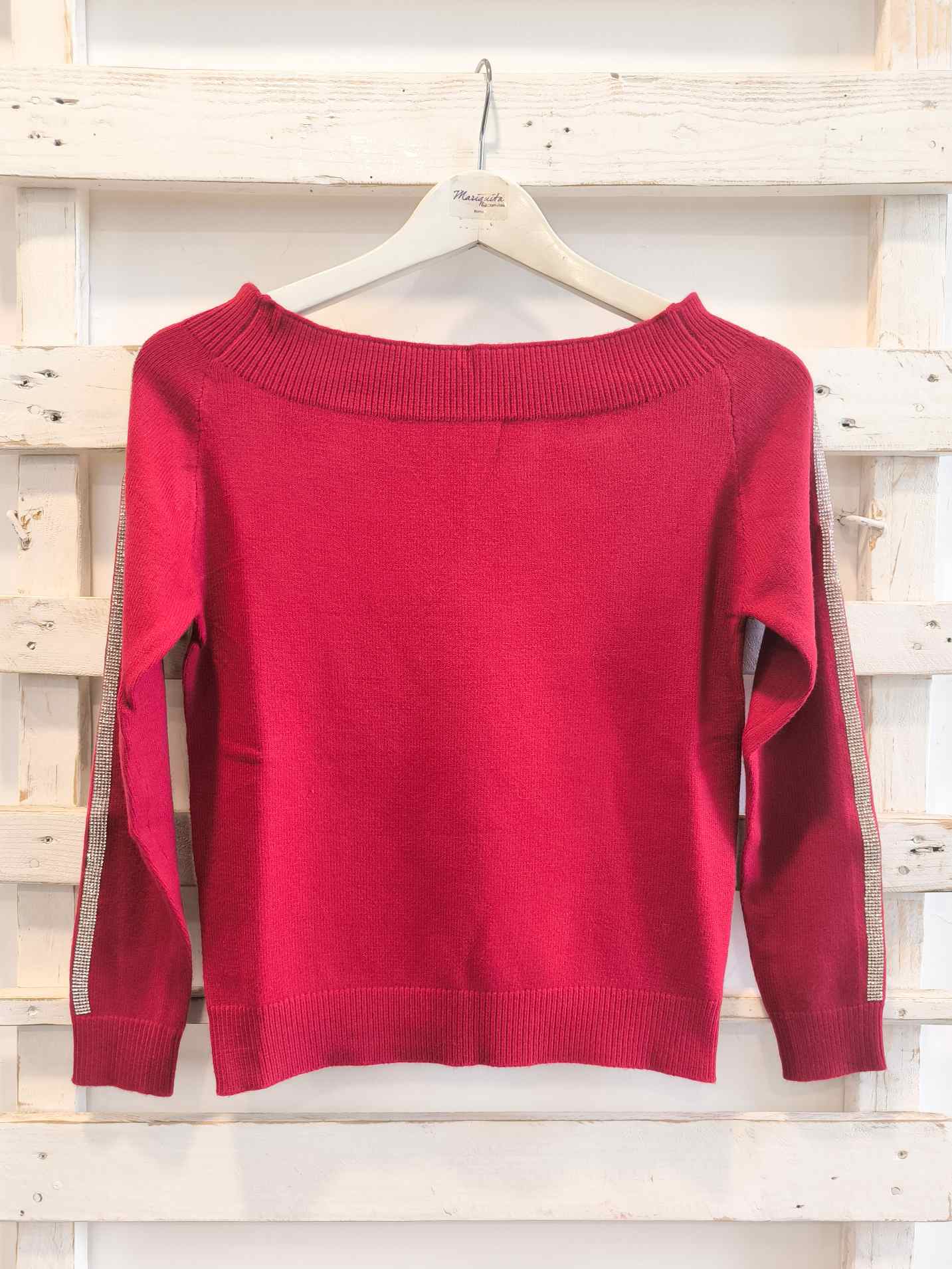 MAGLIA STRASS - rosso