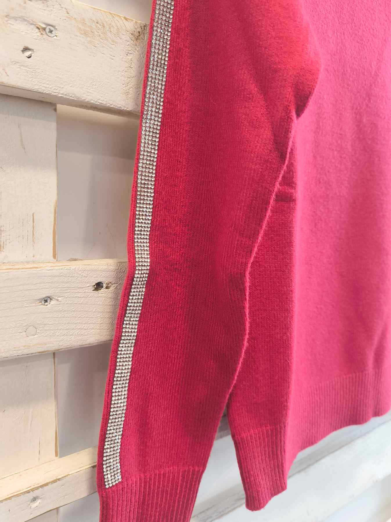 MAGLIA STRASS - rosso