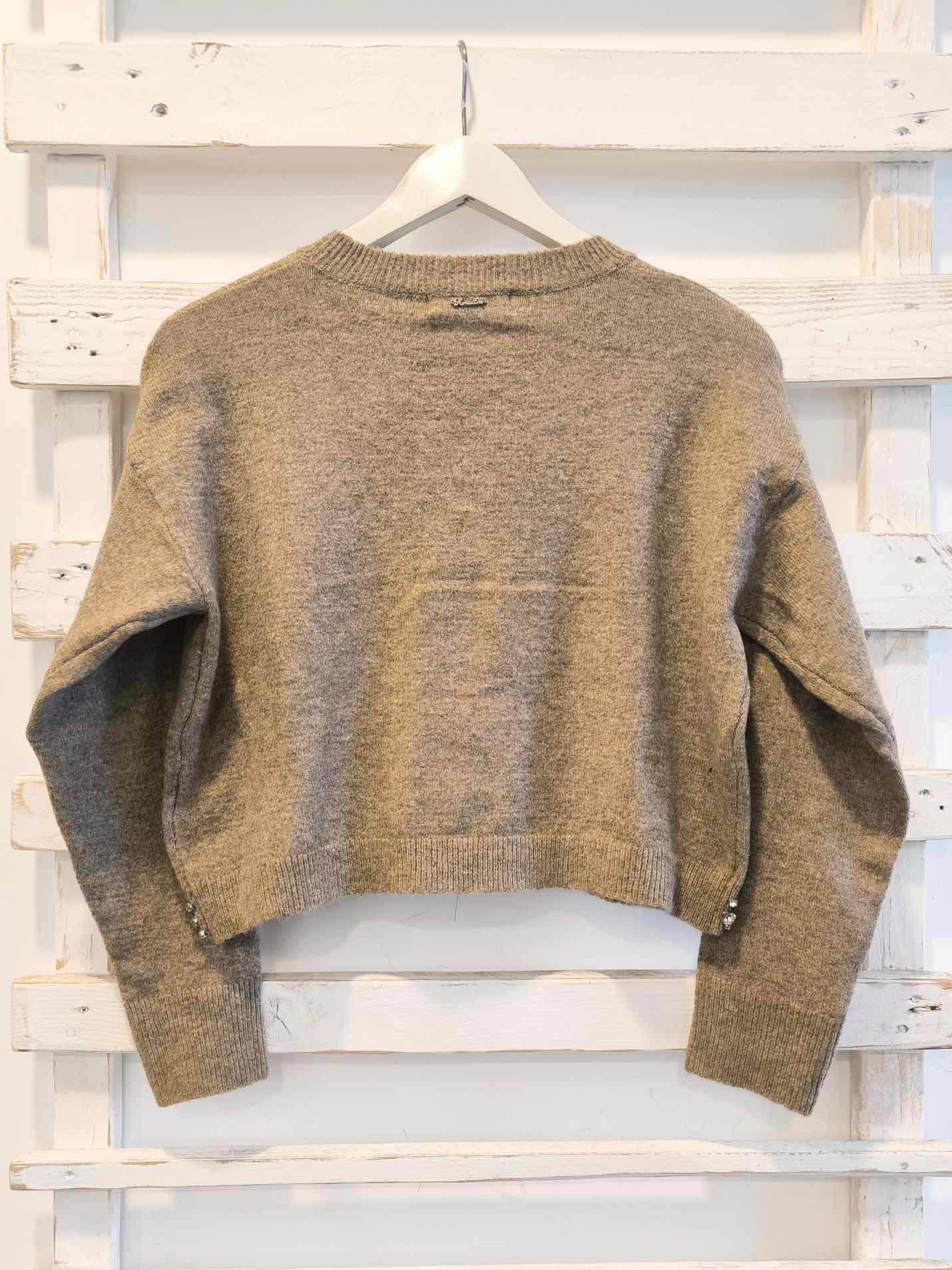 MAGLIA CON CASTONI - sabbia