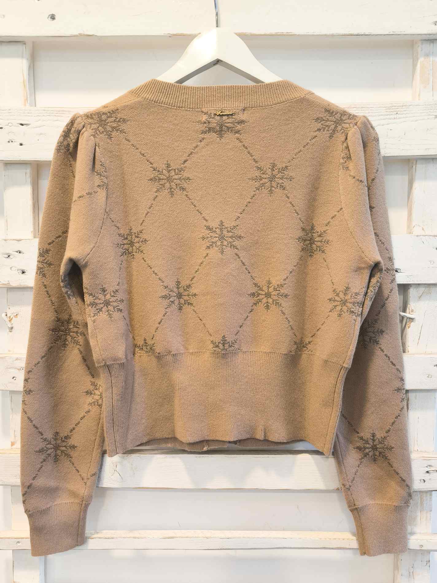 CARDIGAN JACQUARD - sabbia