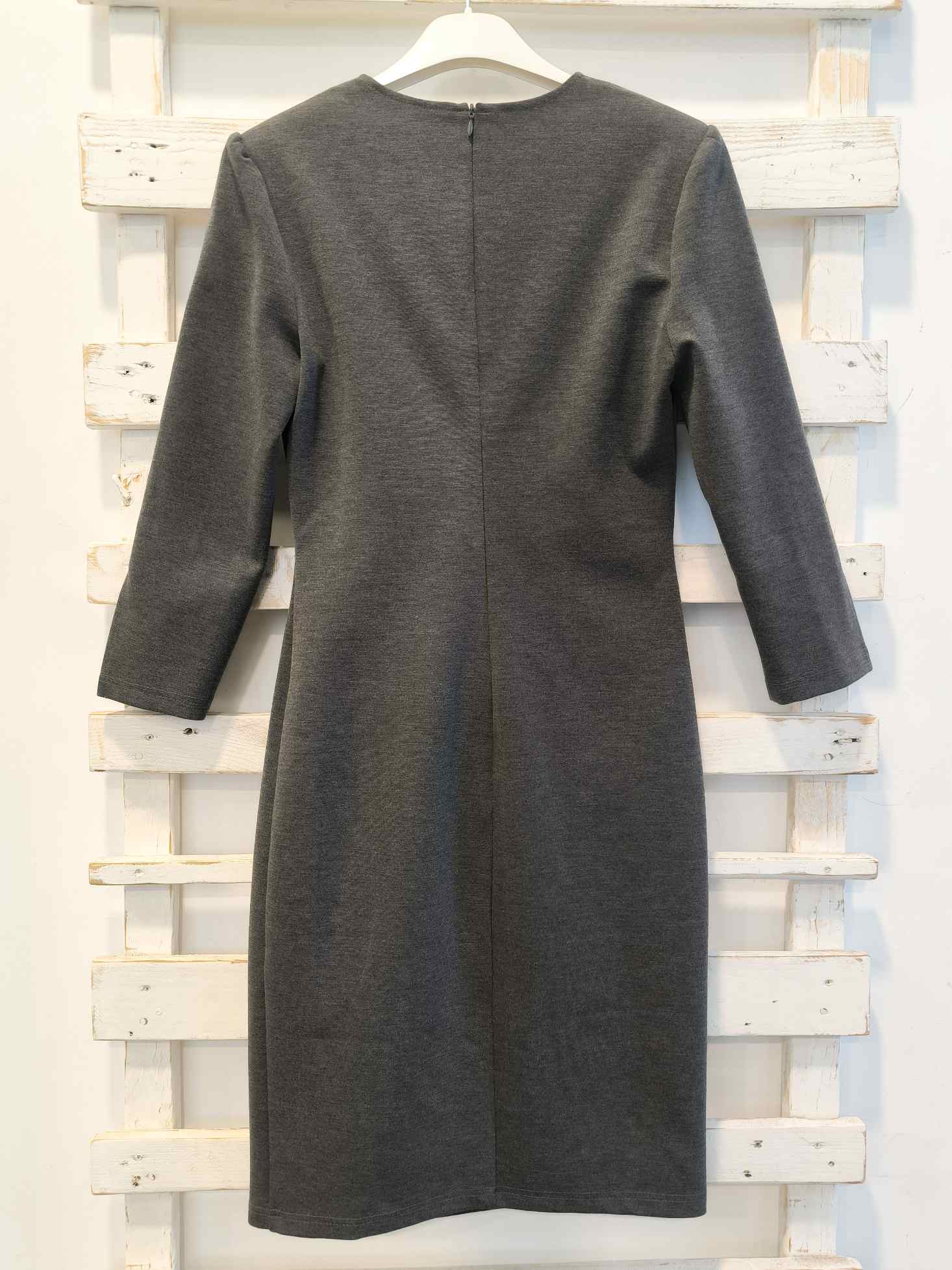 ABITO CON ARRICCIO LATERALE - Grigio