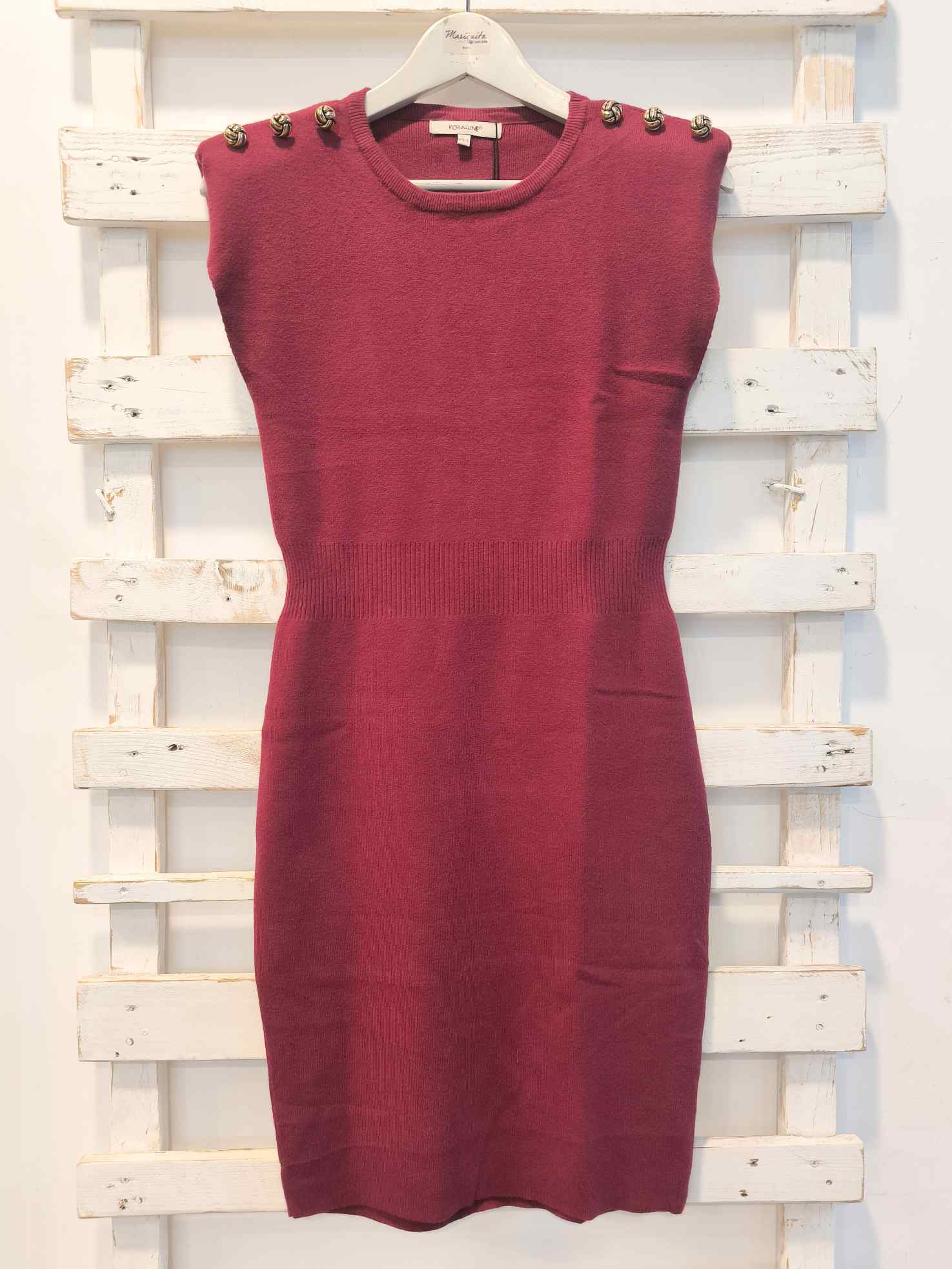 ABITO SMANICATO - bordeaux