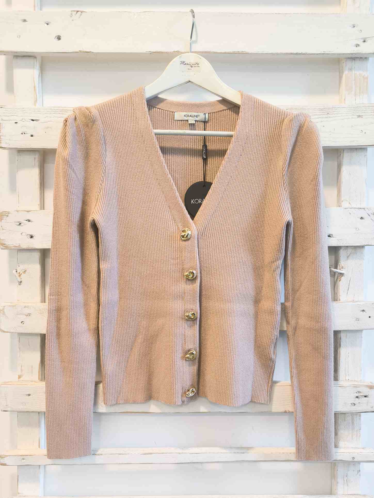 CARDIGAN SBUFFO - sabbia