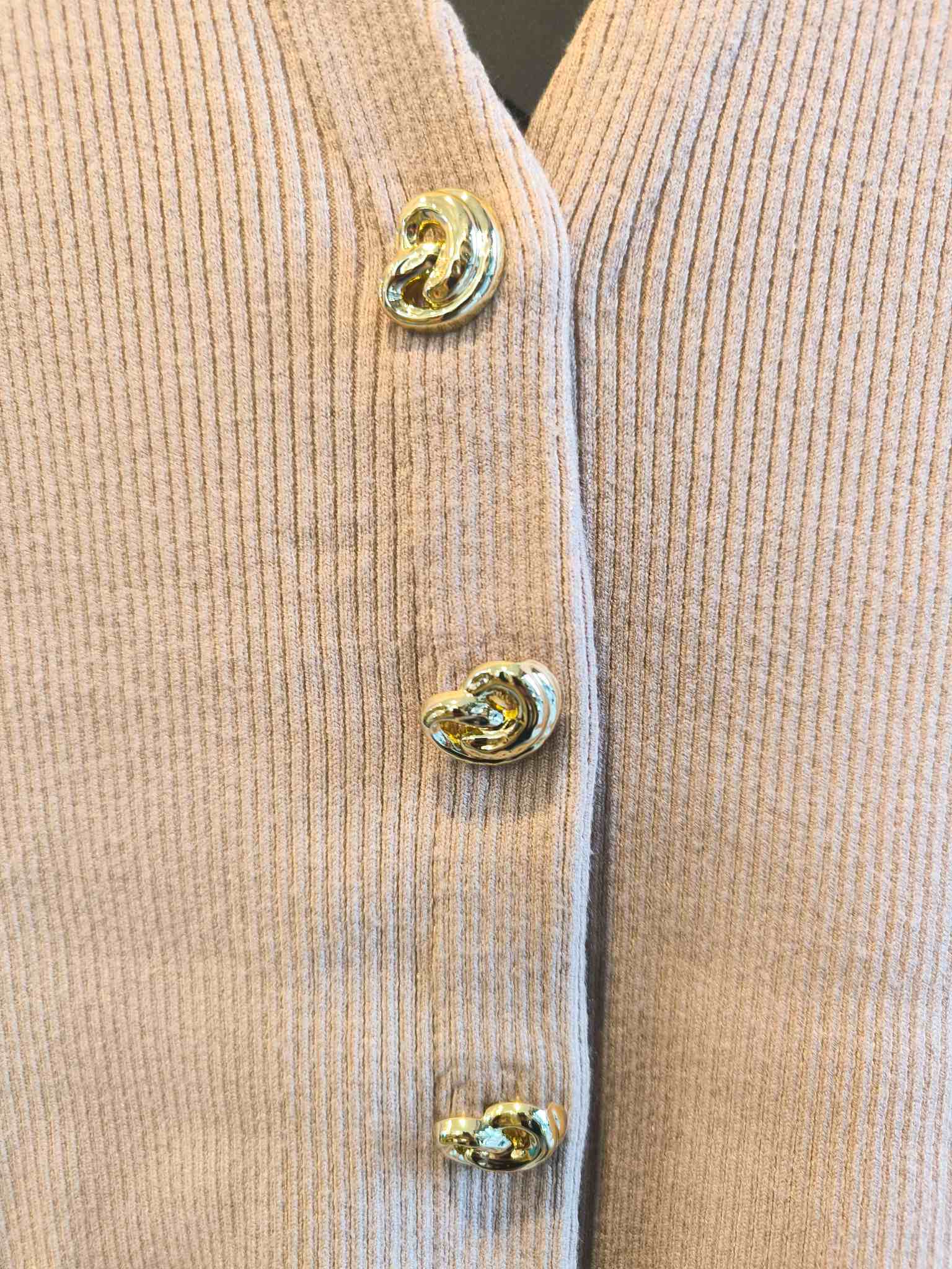 CARDIGAN SBUFFO - sabbia