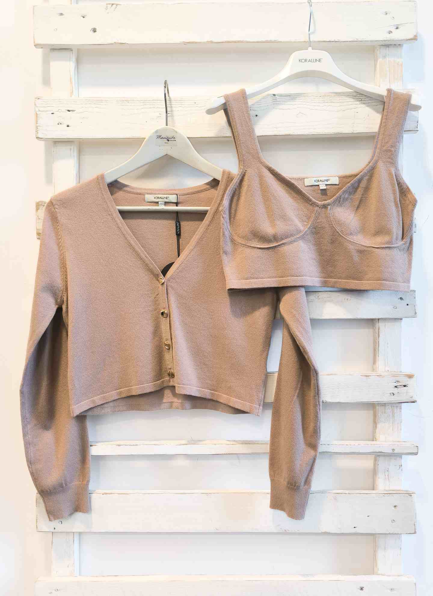 TWINSET CROP - sabbia