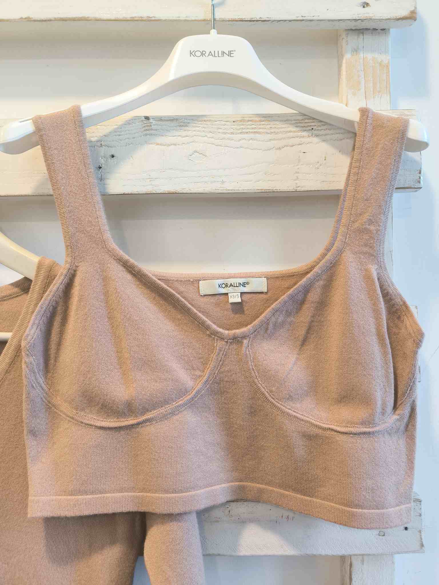 TWINSET CROP - sabbia