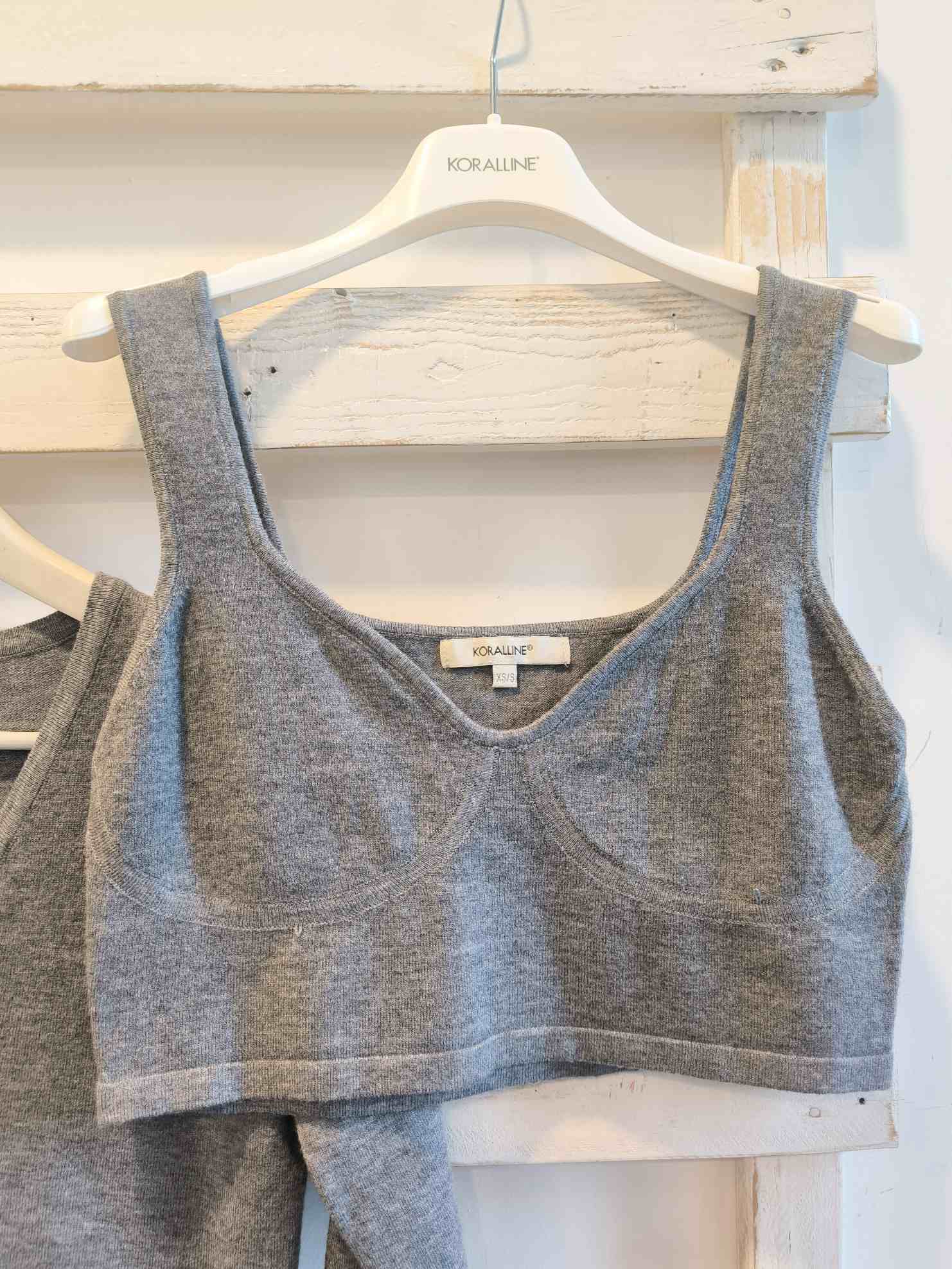 TWINSET CROP - Grigio