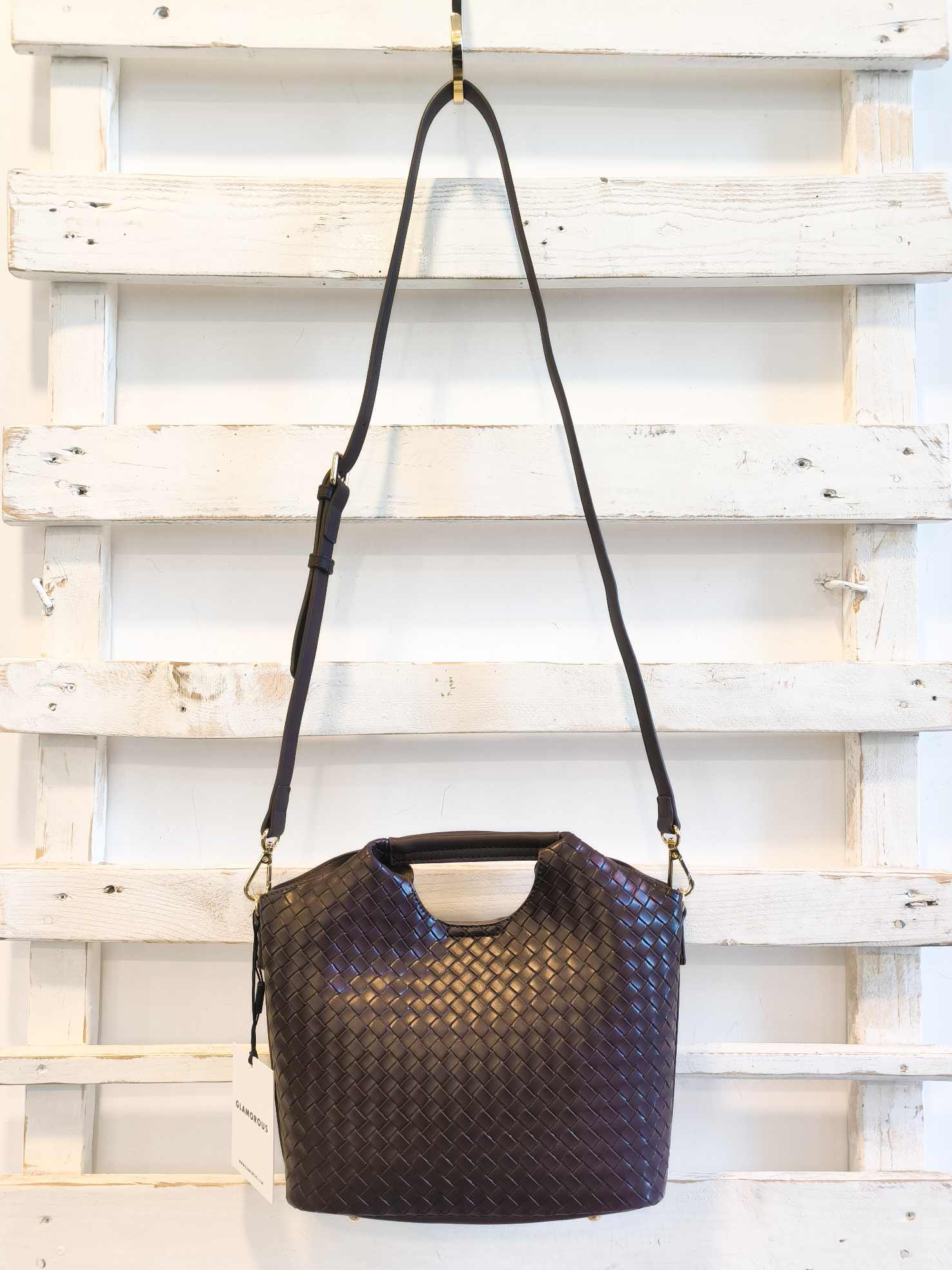 BORSA PICCOLA intrecciata - Marrone